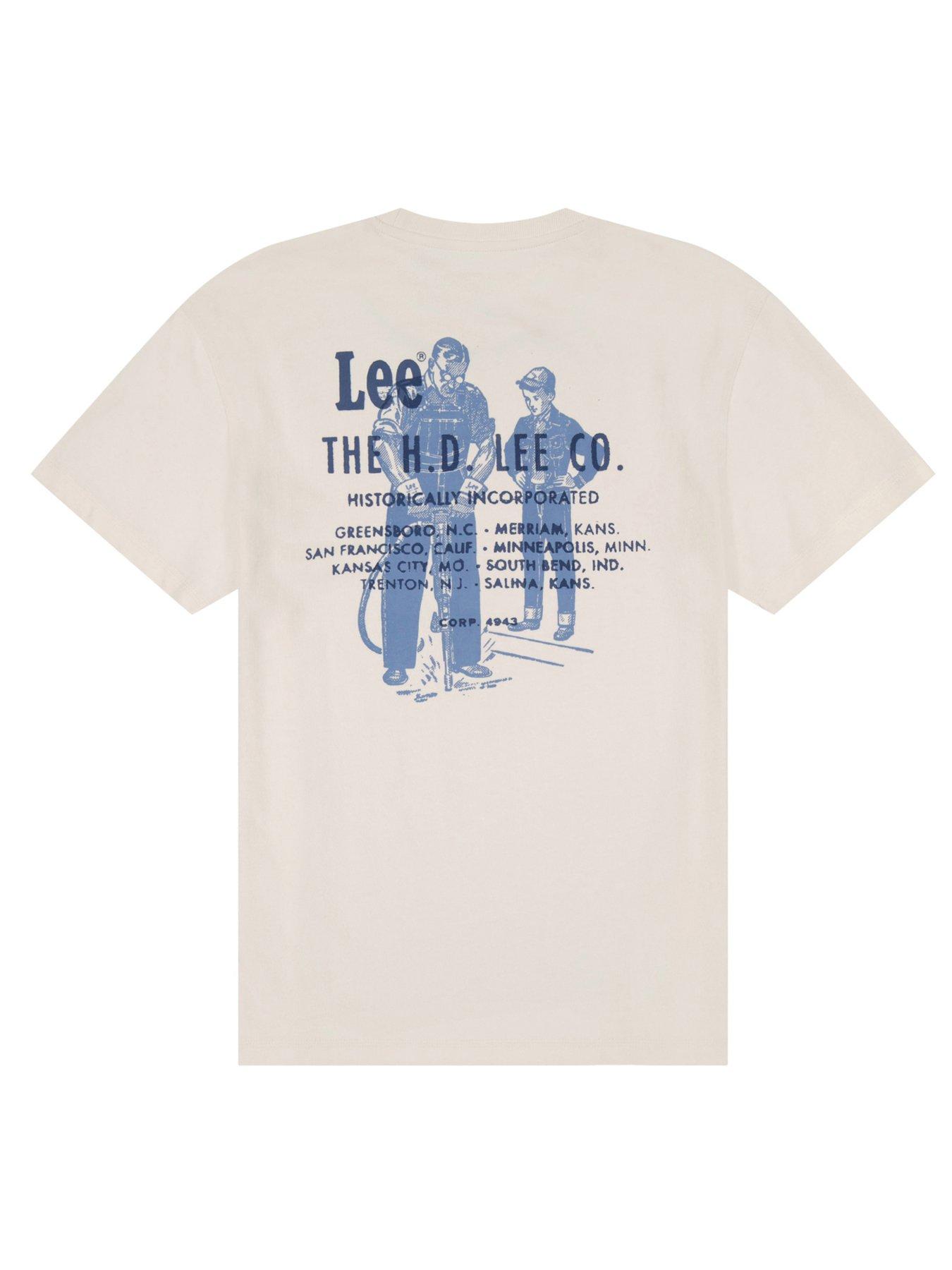 Image 6 of 7 of Lee Workwear Back Graphic Relaxed Fit T-Shirt - Cream