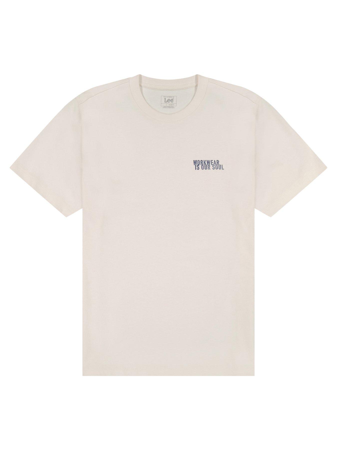 Image 7 of 7 of Lee Workwear Back Graphic Relaxed Fit T-Shirt - Cream