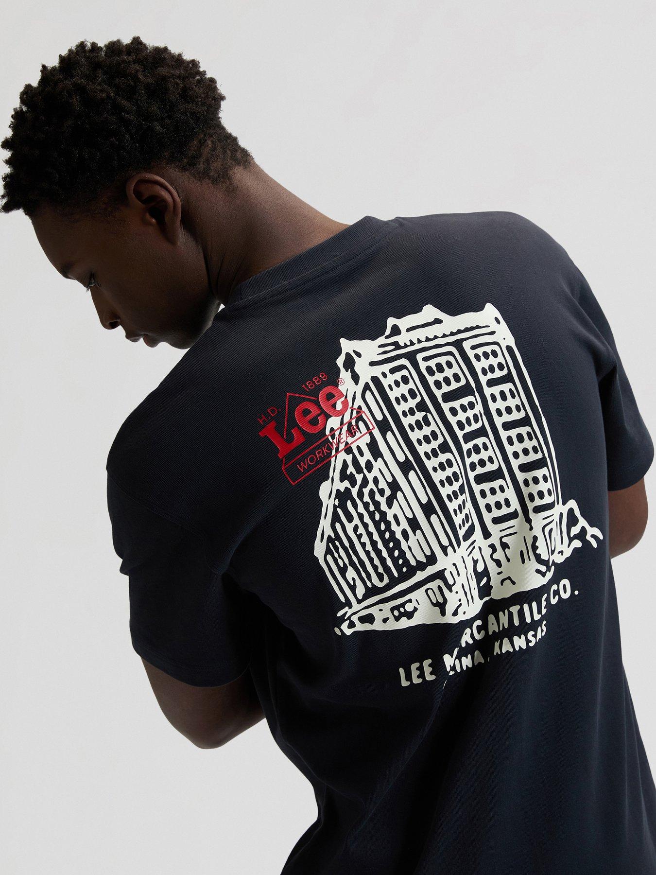 Lee Workwear Back Graphic Relaxed Fit T-Shirt - Navy