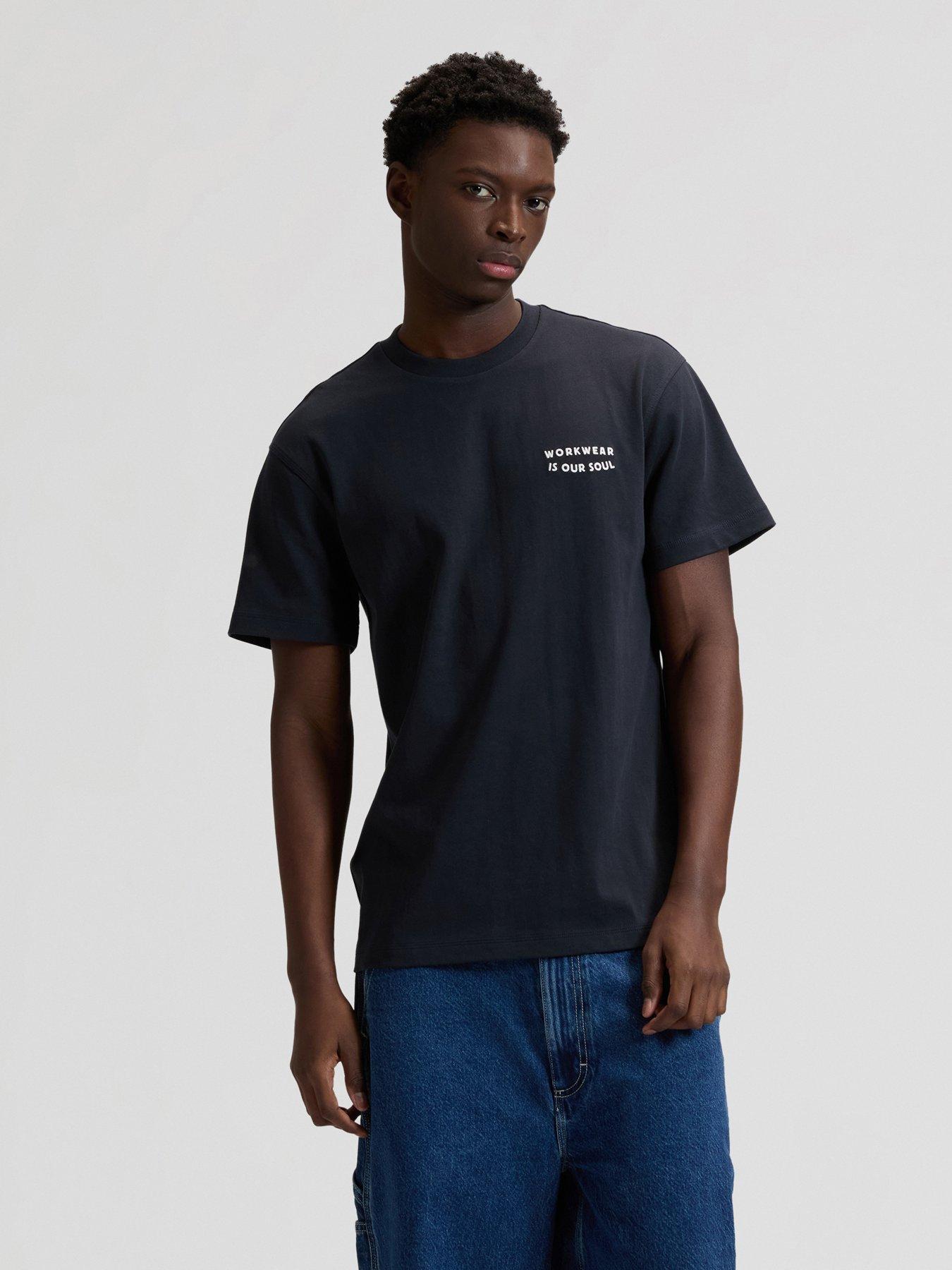 Image 2 of 7 of Lee Workwear Back Graphic Relaxed Fit T-Shirt - Navy