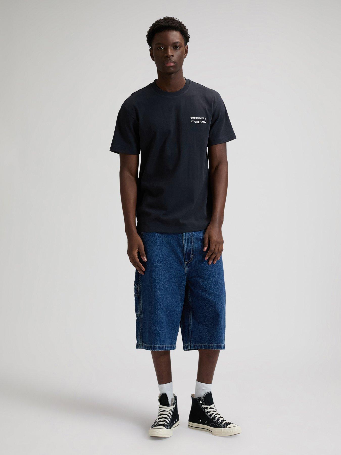 Image 3 of 7 of Lee Workwear Back Graphic Relaxed Fit T-Shirt - Navy