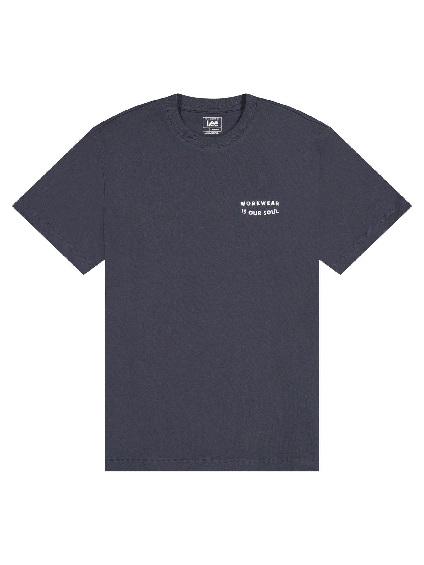 Image 7 of 7 of Lee Workwear Back Graphic Relaxed Fit T-Shirt - Navy