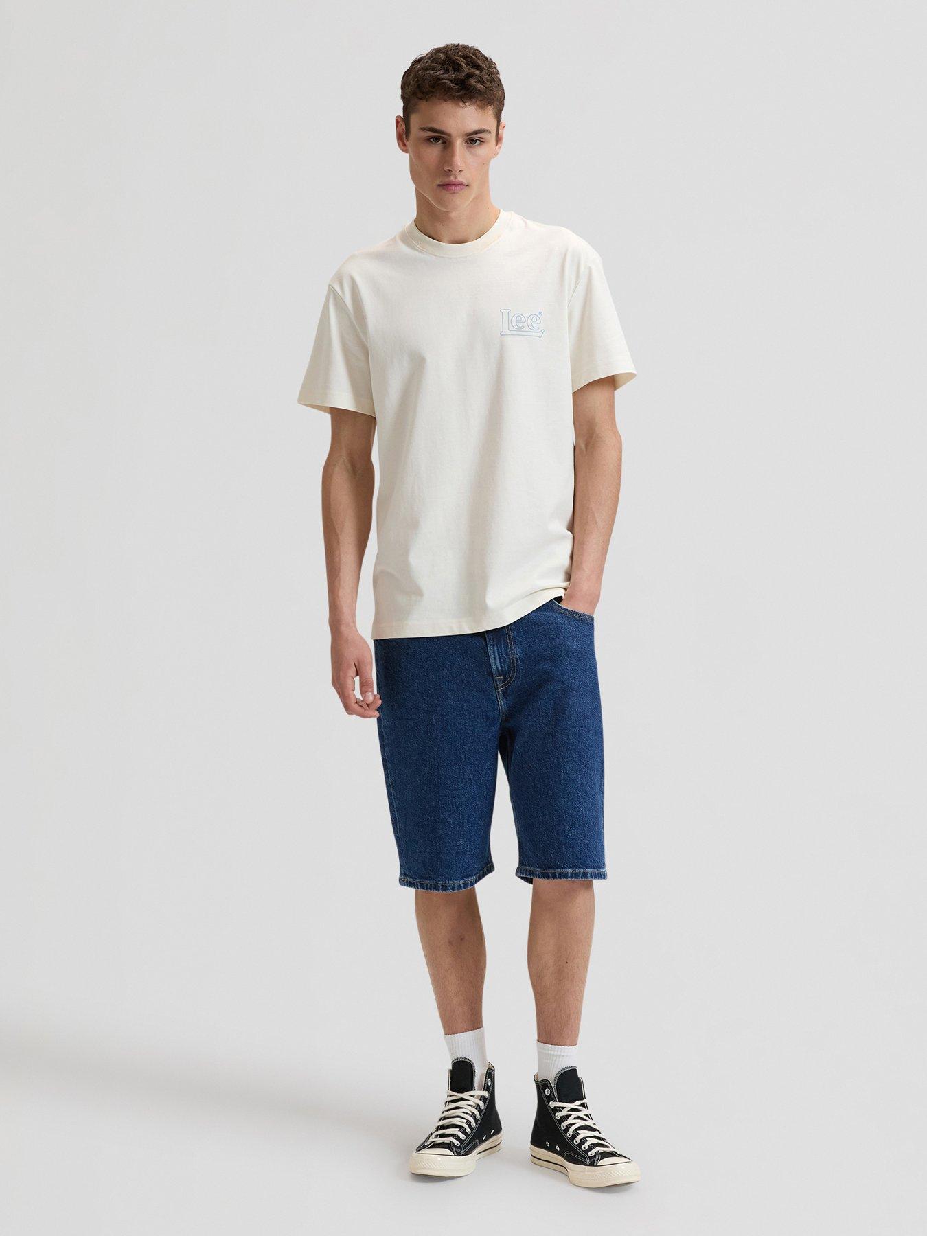 Image 3 of 6 of Lee Essential Back Graphic Relaxed Fit T-Shirt - Cream