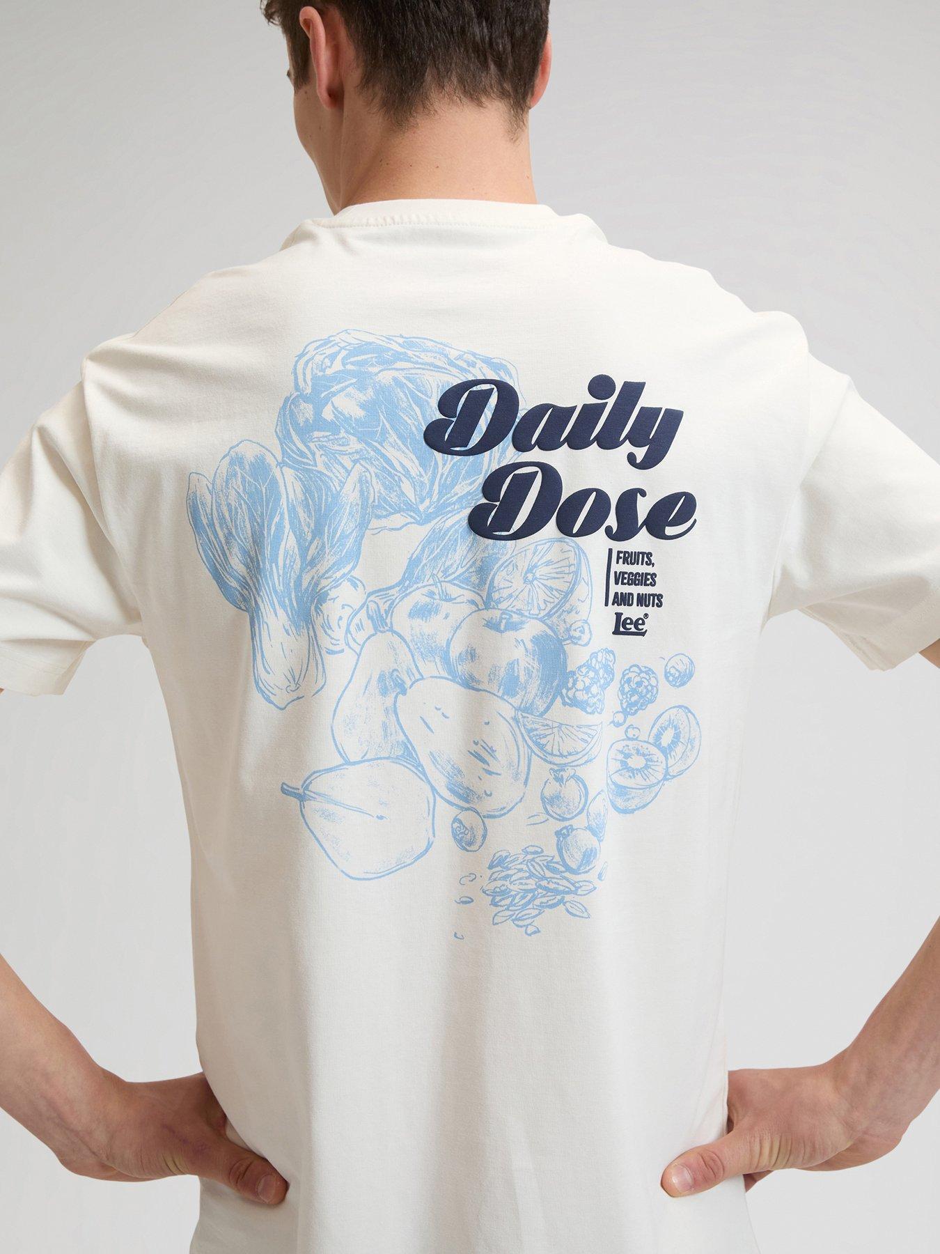 Image 4 of 6 of Lee Essential Back Graphic Relaxed Fit T-Shirt - Cream