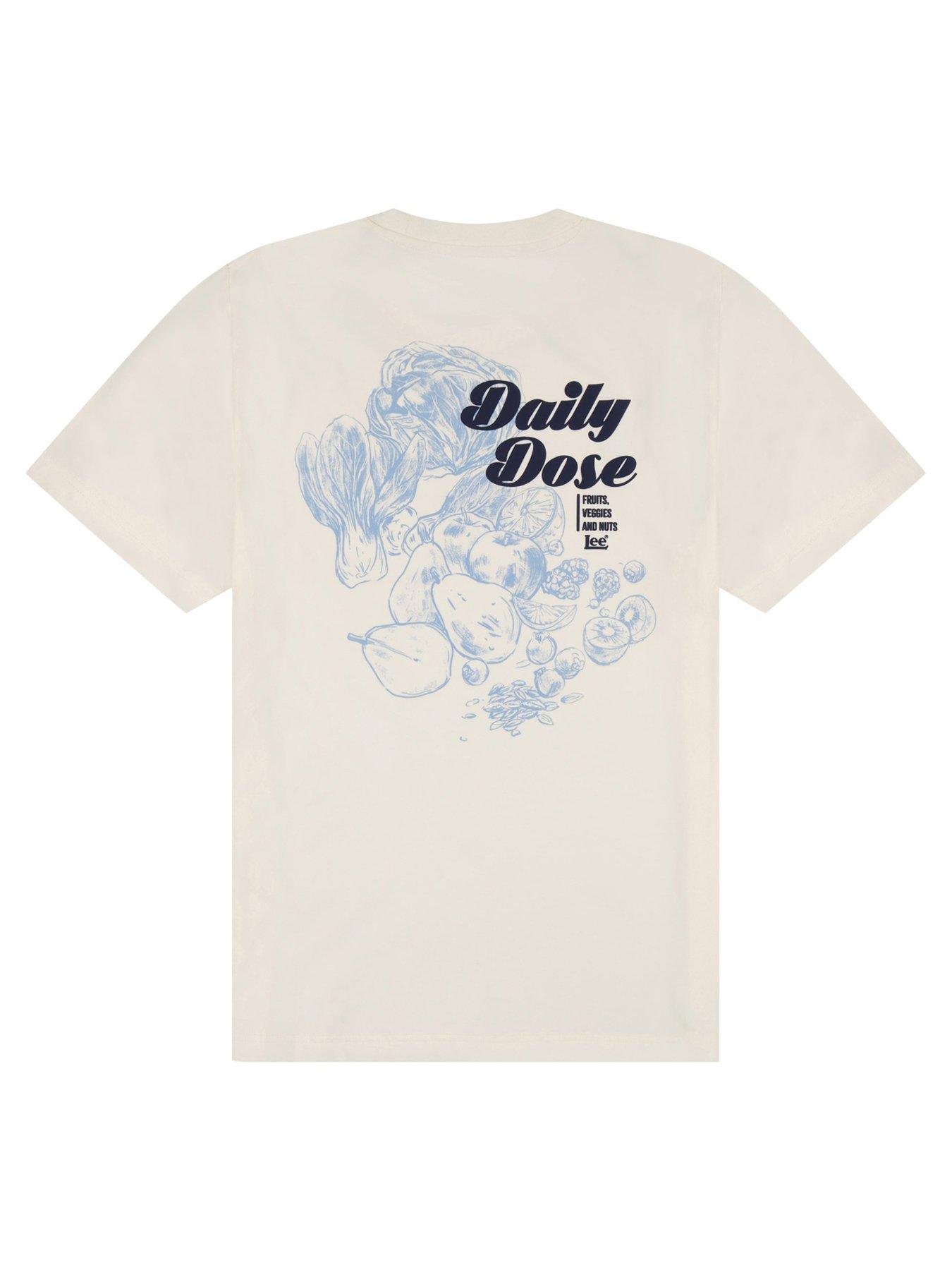 Image 5 of 6 of Lee Essential Back Graphic Relaxed Fit T-Shirt - Cream