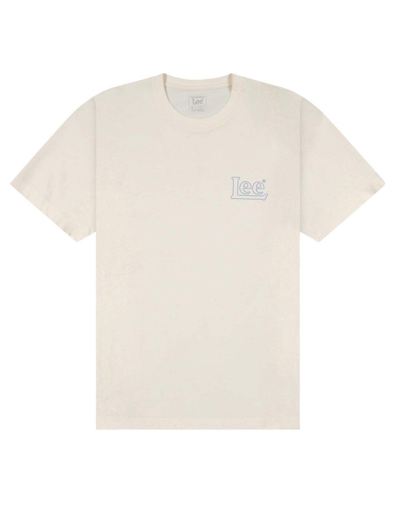 Image 6 of 6 of Lee Essential Back Graphic Relaxed Fit T-Shirt - Cream