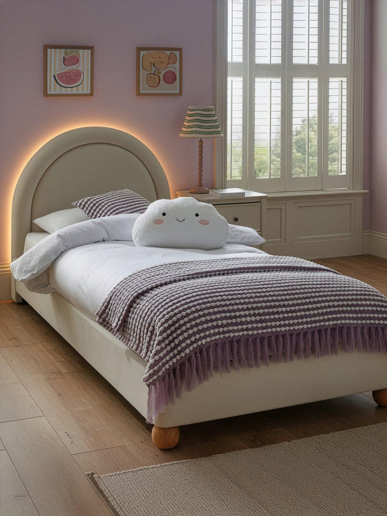 The Very Collection Sunrise Light Up Headboard Kids Bed with Mattress Options (Buy  &  SAVE!) - FSC® Certified