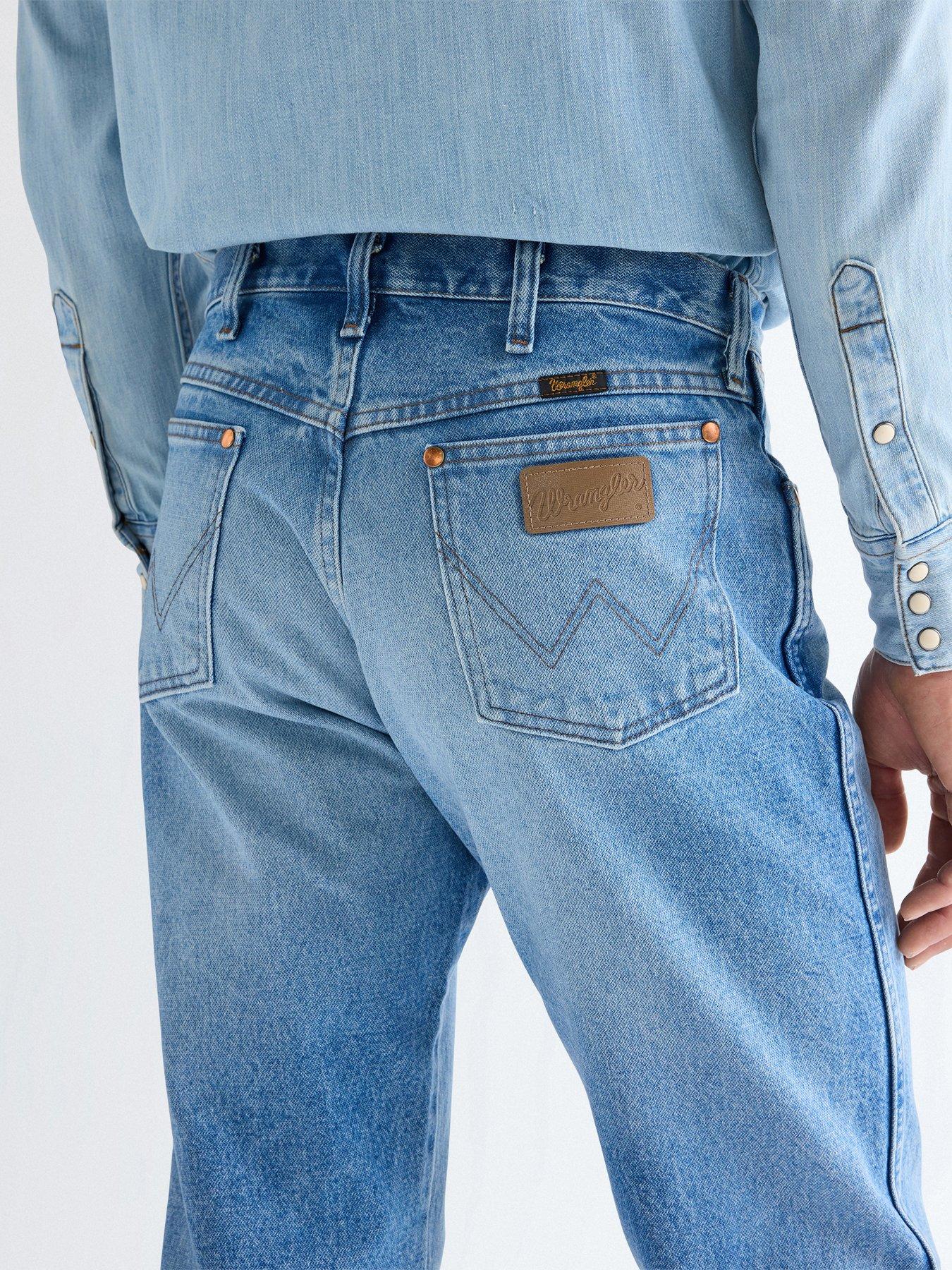 Image 4 of 5 of Wrangler 13Mwz Regular Straight Jeans - Light Blue