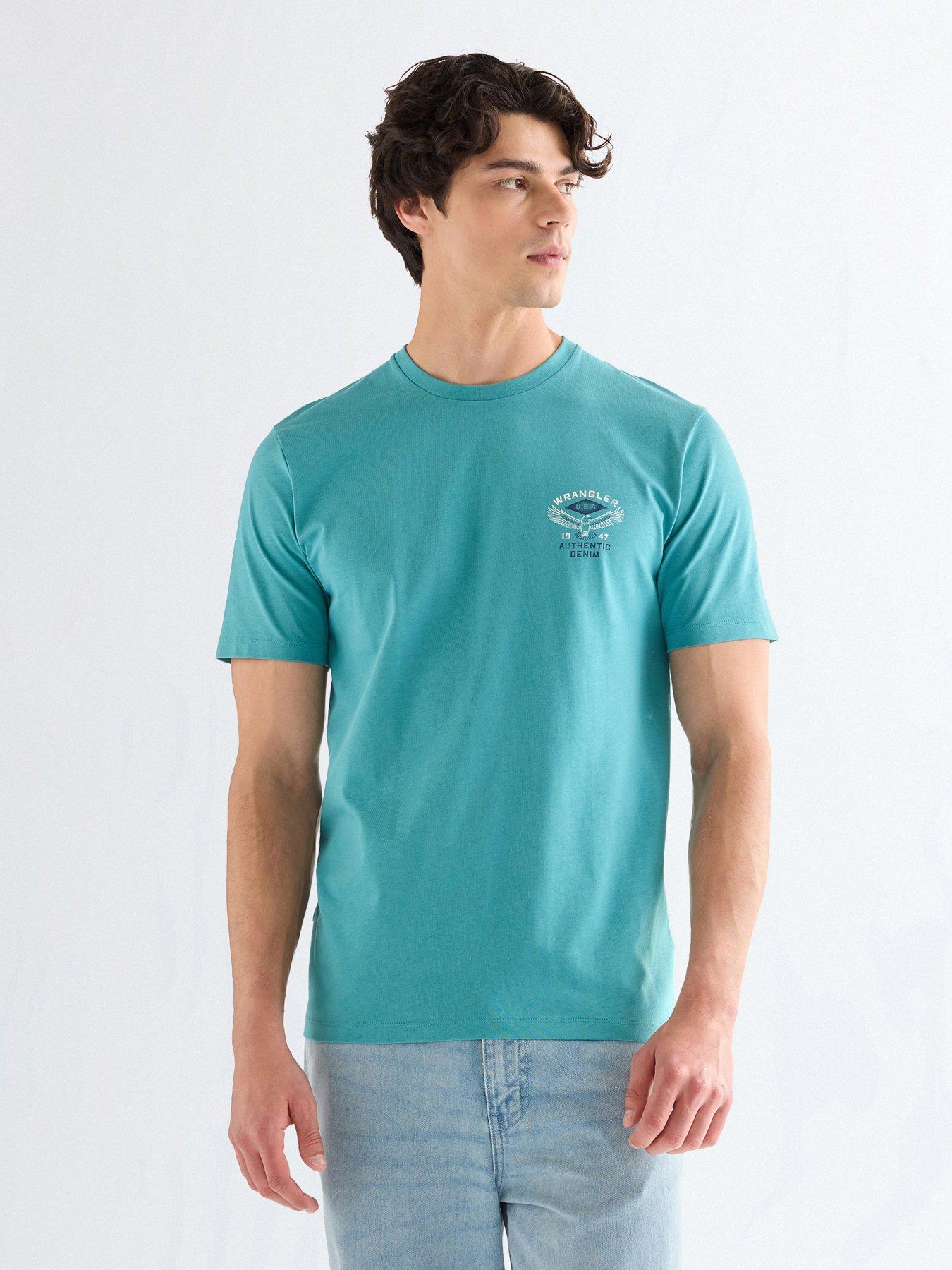Wrangler Small Americana Logo T-Shirt, Blue, Size S, Men
