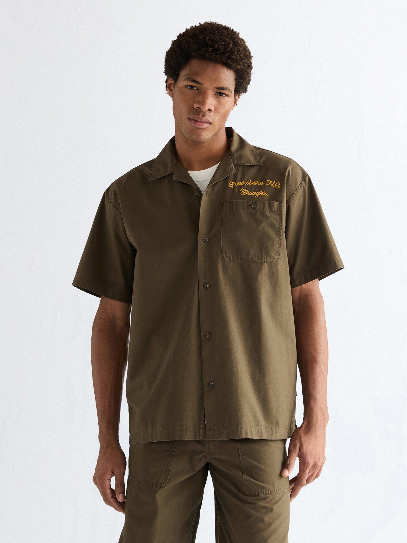 Image 1 of 5 of Wrangler Utility Short Sleeve Shirt - Khaki