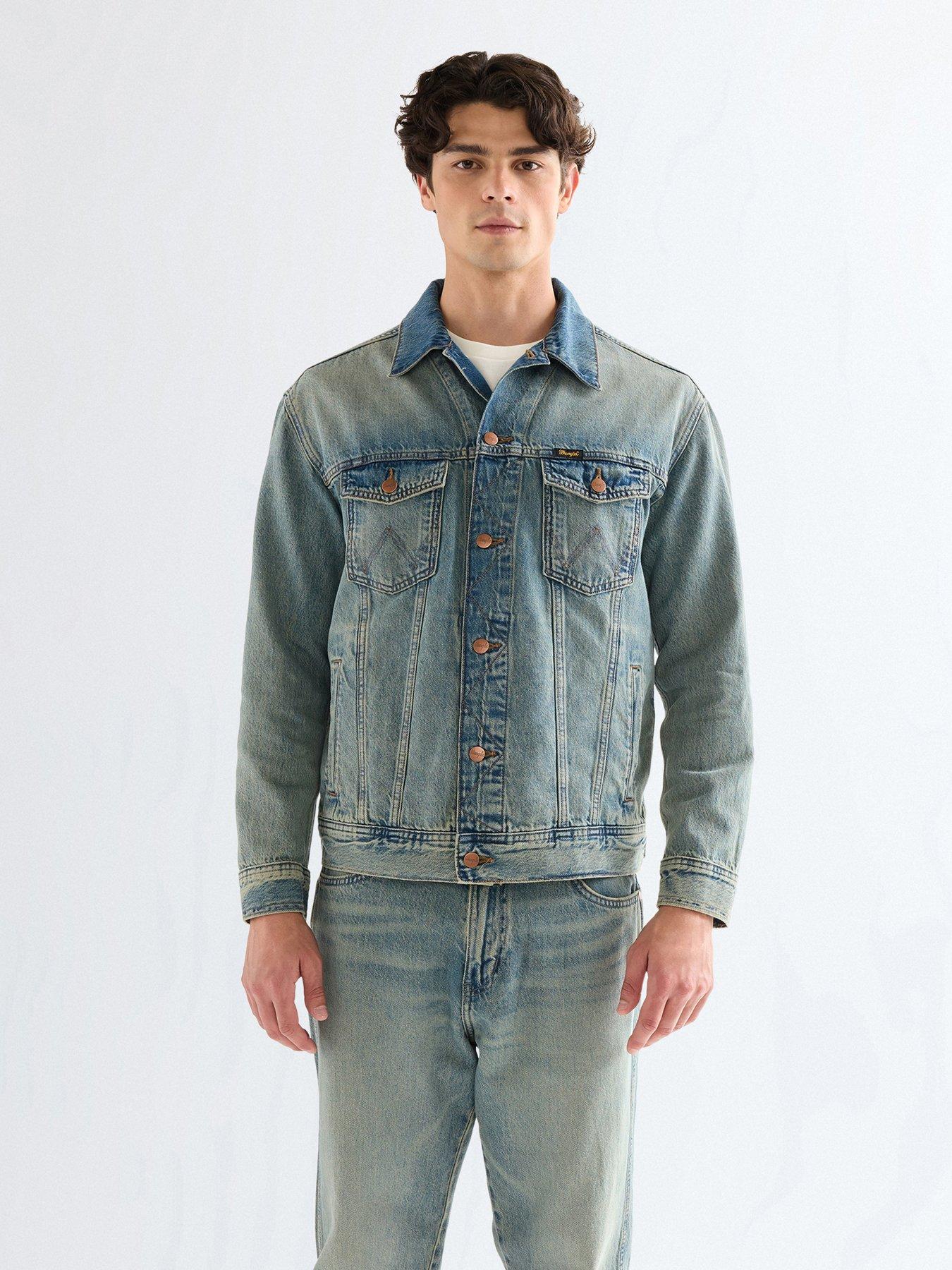 Wrangler Anti Fit Denim Jacket, Blue, Size 2Xl, Men