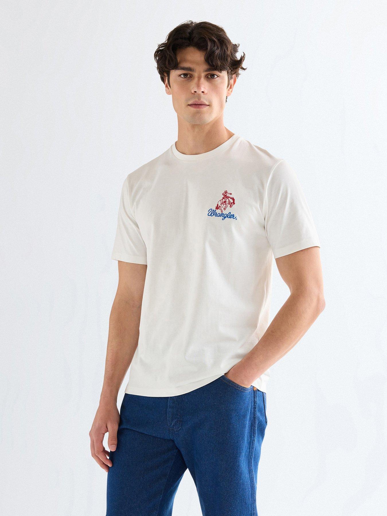 Image 1 of 5 of Wrangler Embroidered T-Shirt - Off White