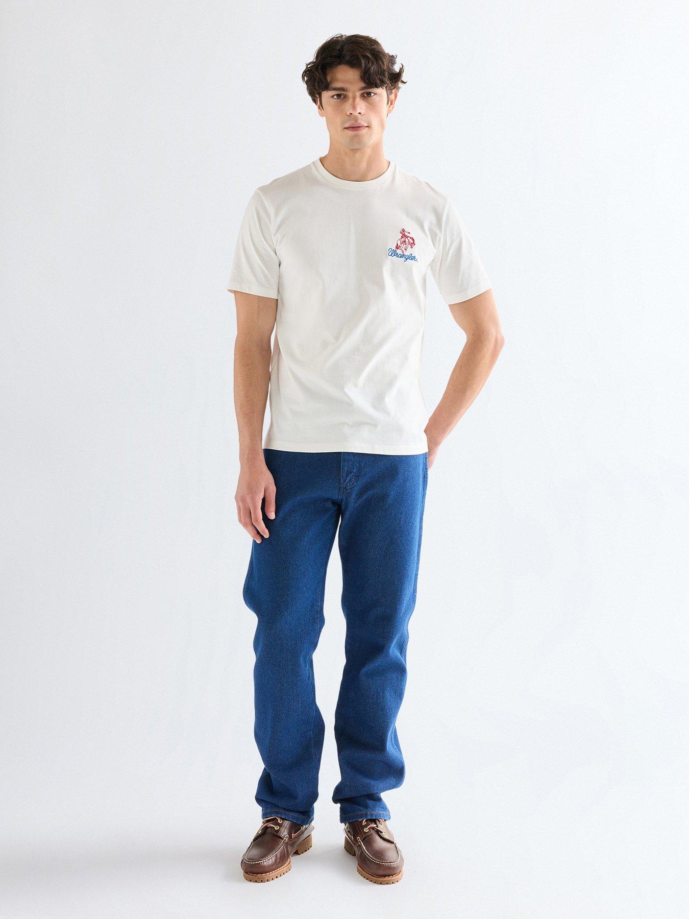 Image 3 of 5 of Wrangler Embroidered T-Shirt - Off White