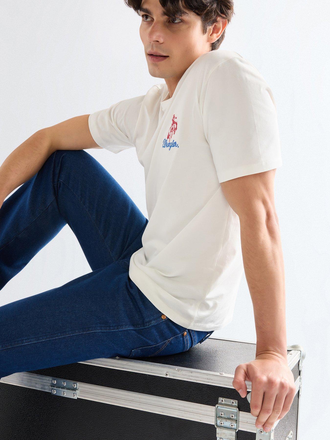Image 4 of 5 of Wrangler Embroidered T-Shirt - Off White
