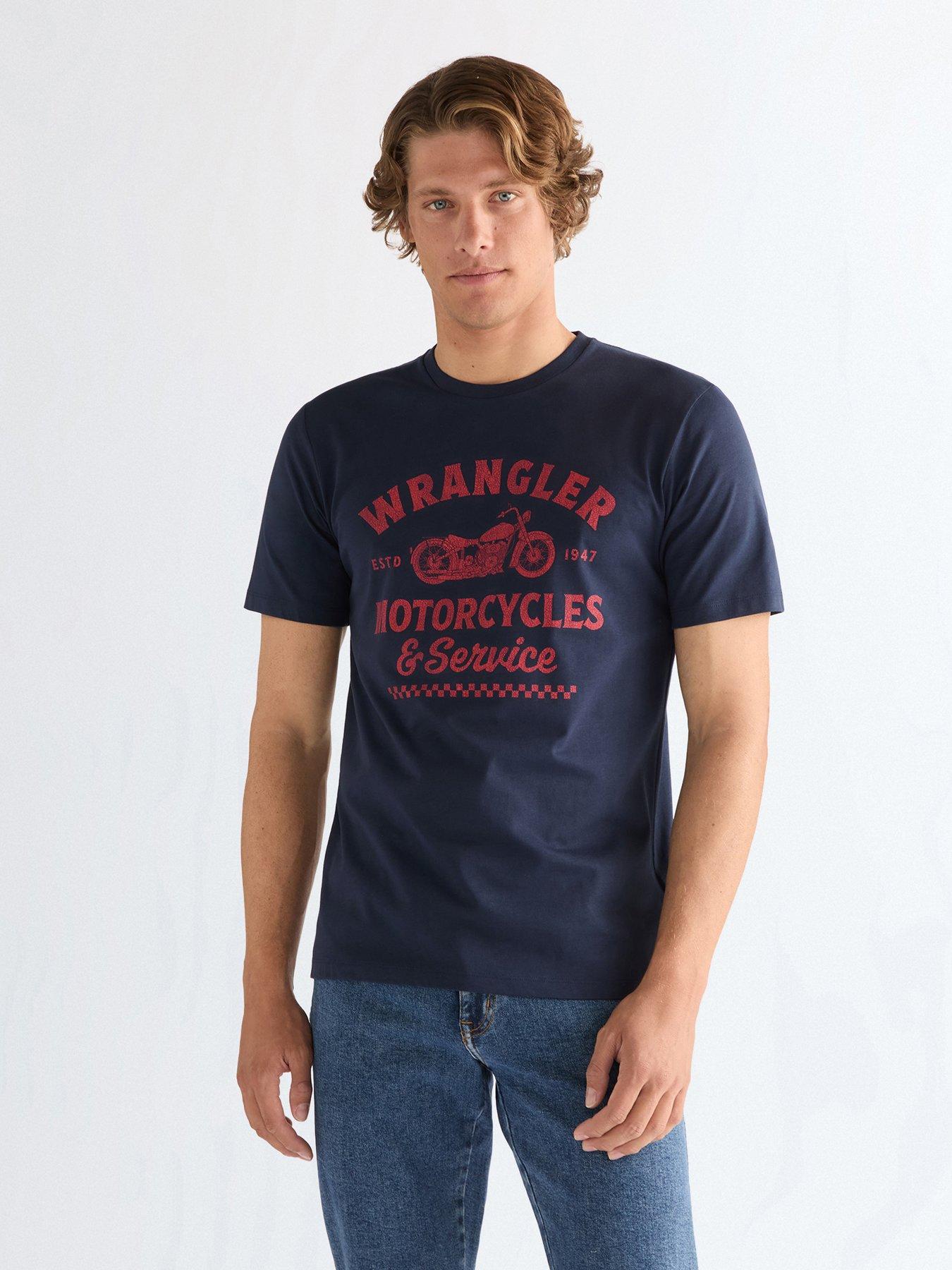 Wrangler Americana Graphic T-Shirt, Navy, Size M, Men
