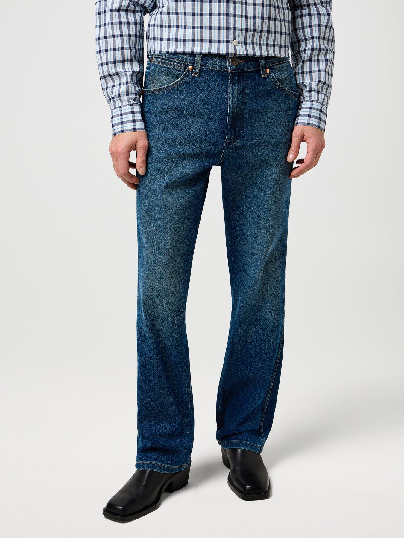 Image 1 of 5 of Wrangler Wrangler Wrancher Regular Bootcut Jeans - Blue
