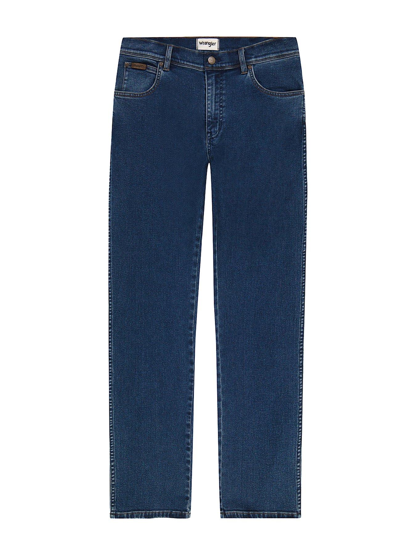 Image 6 of 6 of Wrangler Texas Stretch Straight Jeans - Dark Blue