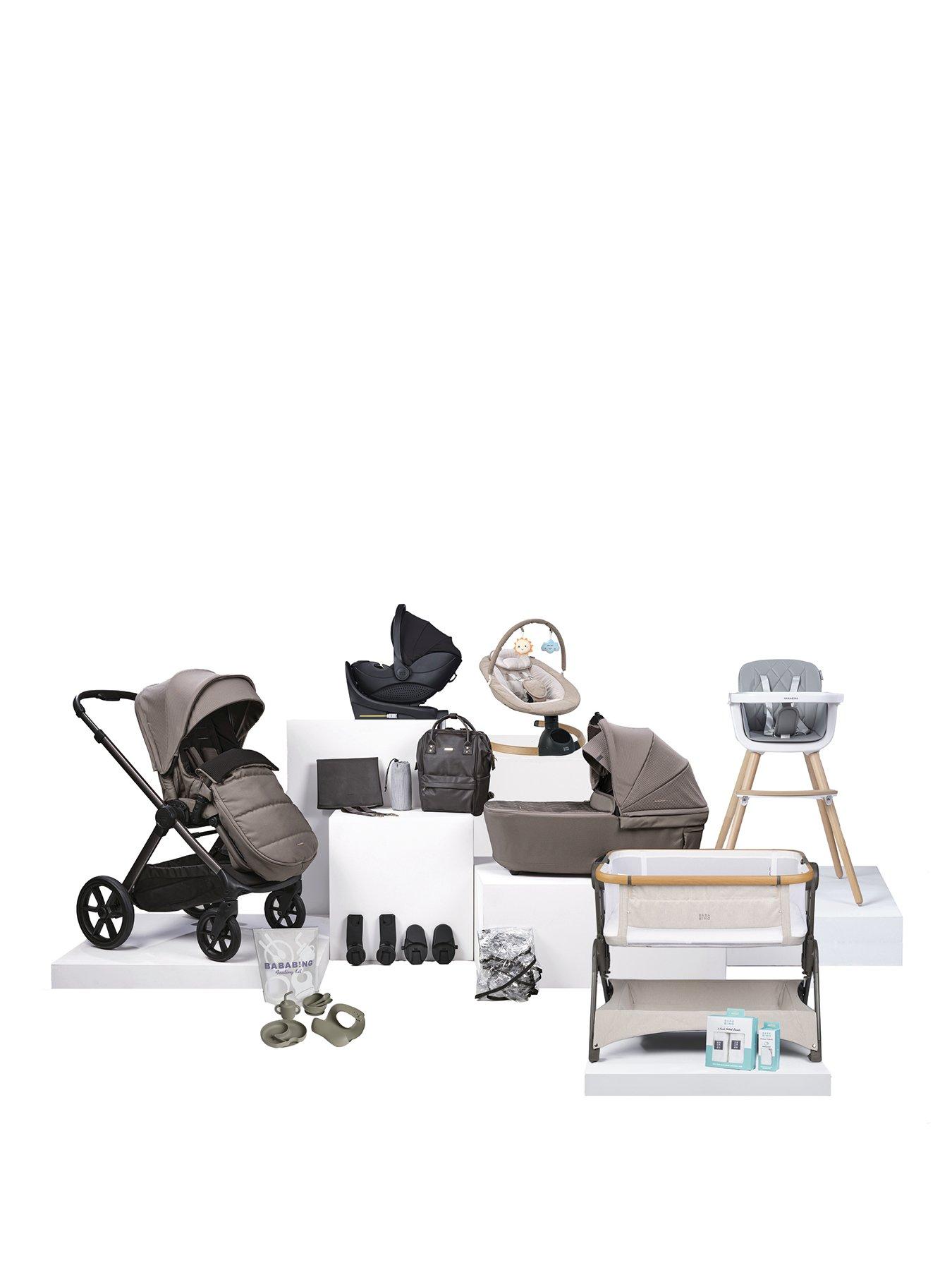 Image 1 of 8 of BabaBing! 18 Piece Raffi MKII Travel, Home &amp; Feeding Bundle with Spin Car Seat &amp; Isofix base - Mink