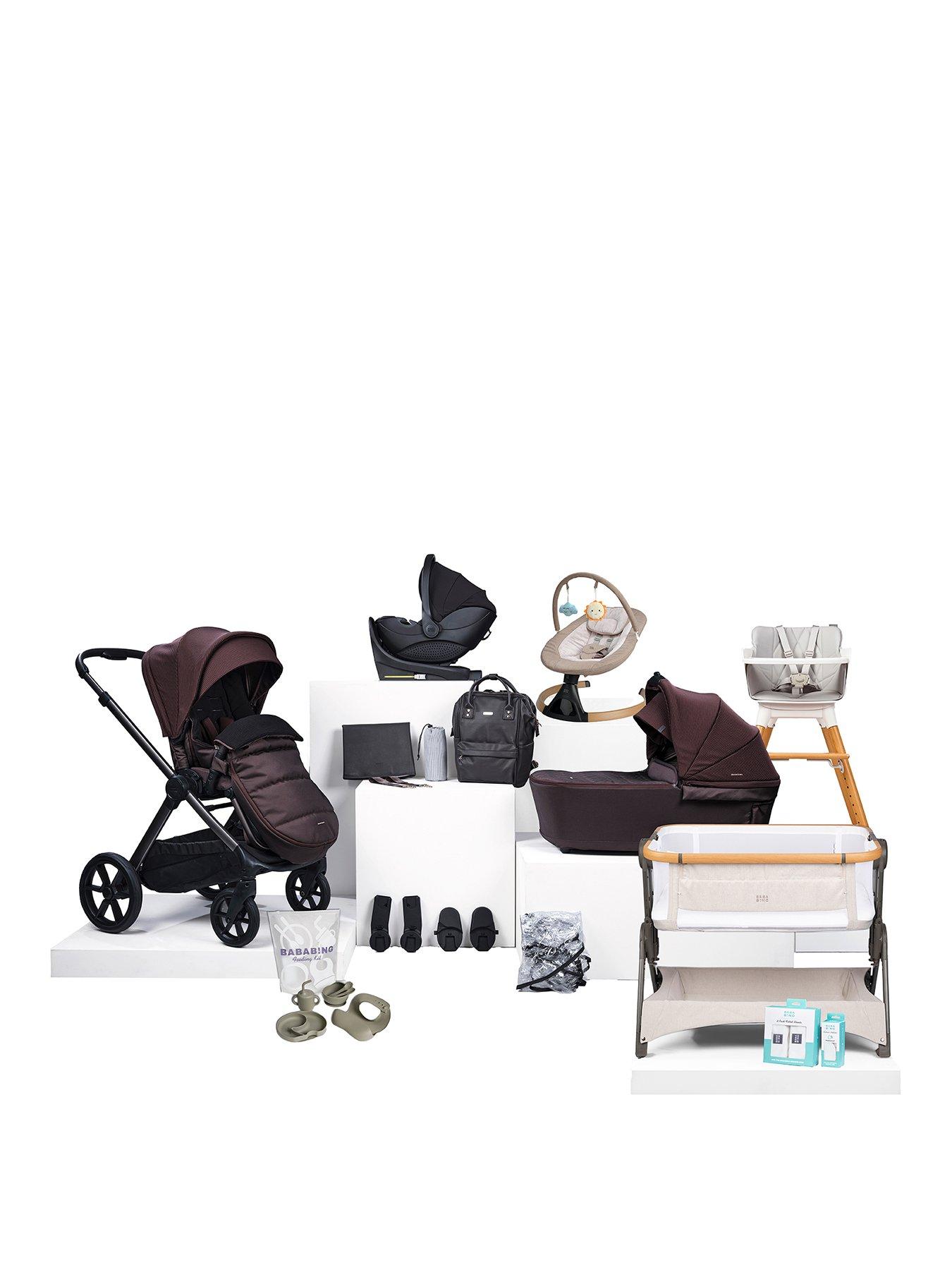 BabaBing! 18 Piece Raffi MKII Travel, Home  &  Feeding Bundle with Spin Car Seat  &  Isofix base - Heritage