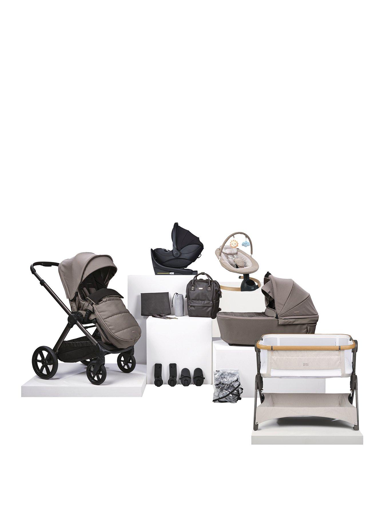 BabaBing! 16 Piece Raffi MKII Travel  &  Home Bundle with Spin Car Seat  &  Isofix Base - Mink