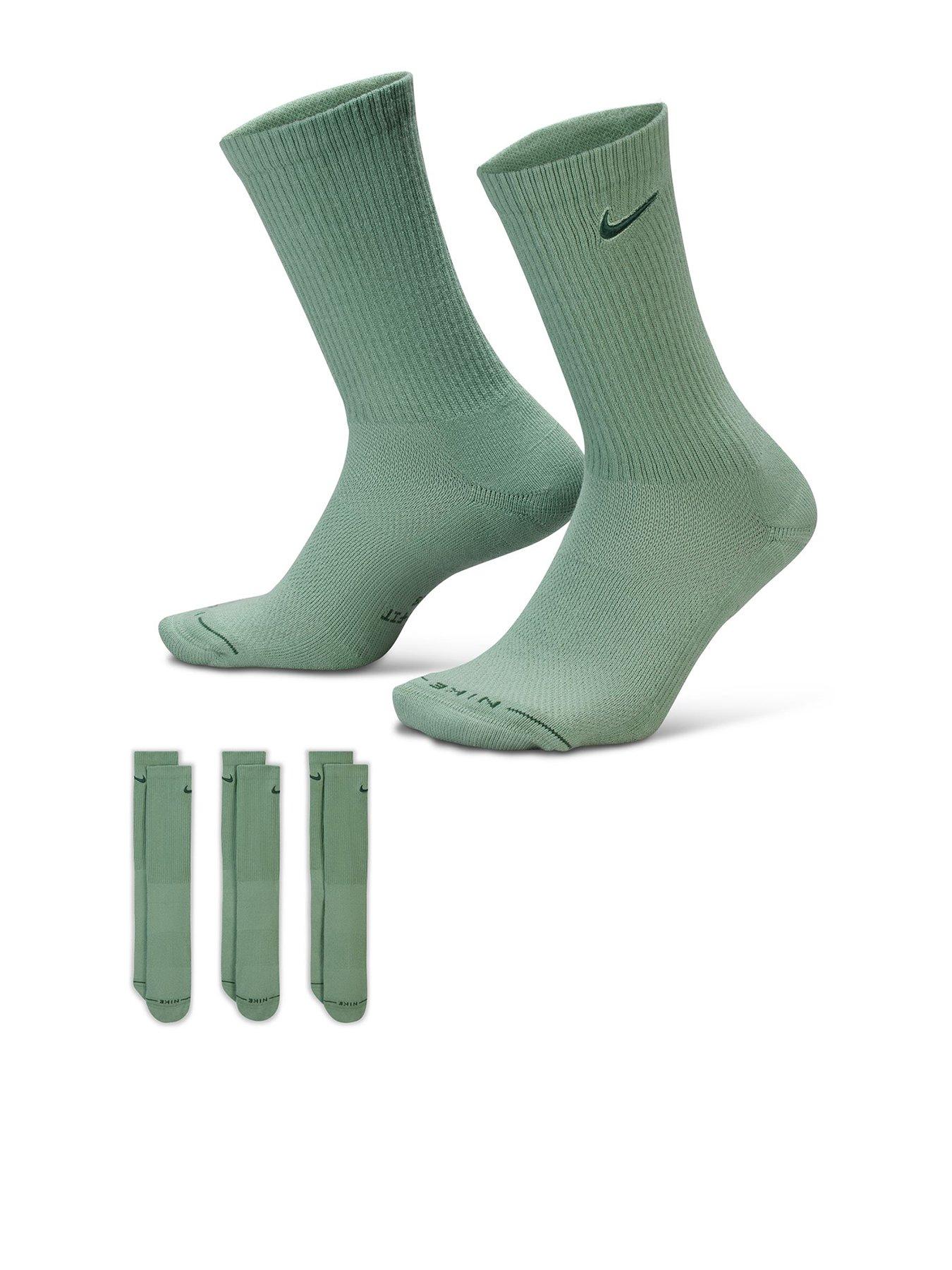Nike Unisex Everyday Elevated Swoosh Embroidered Crew Socks 3 Pack - Multi
