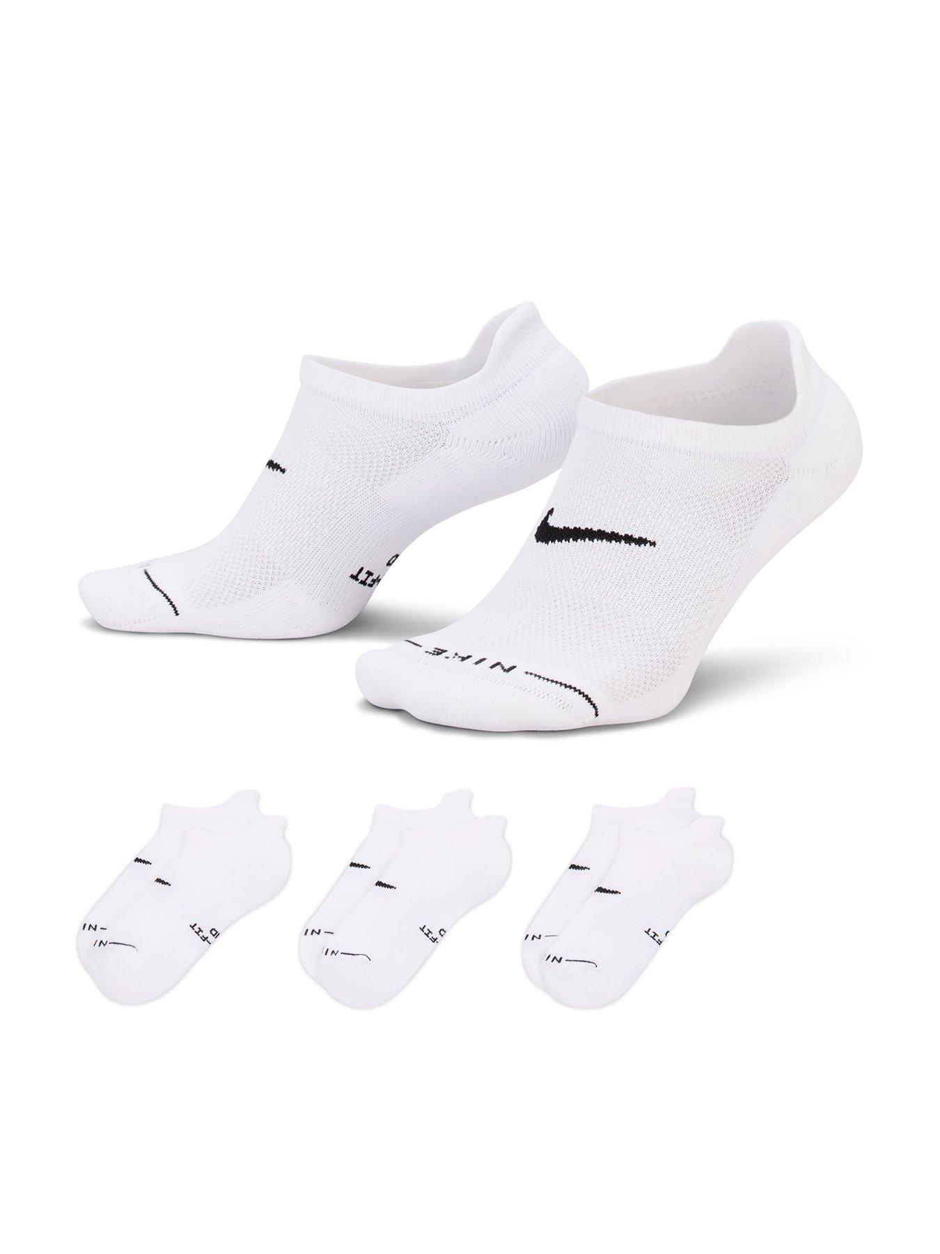 Nike Unisex Everyday Elevated No-Show Socks 3 Pack, Multi-Color, Size S, Men