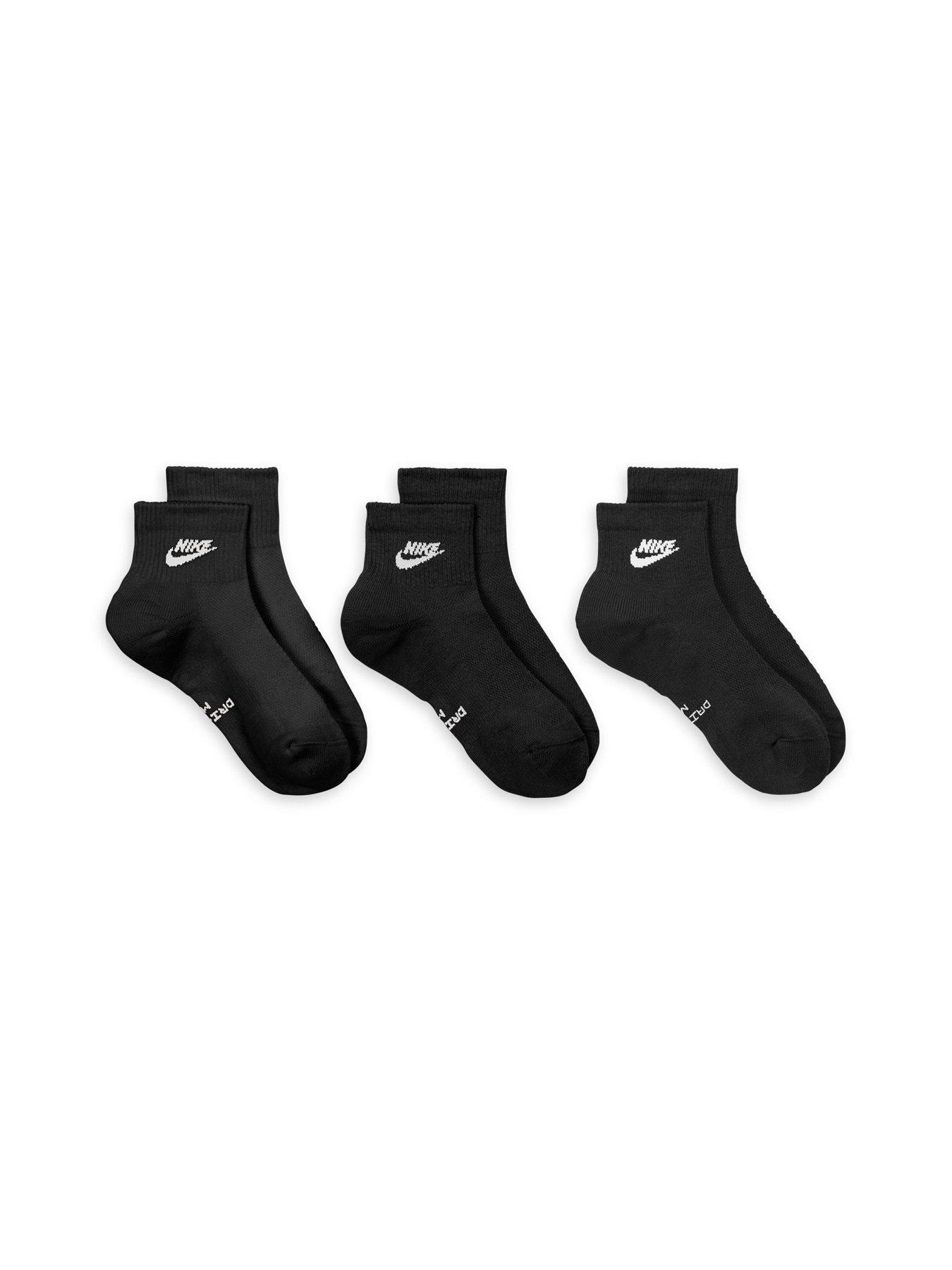 Image 3 of 4 of Nike Unisex Everyday Elevated Futura Ankle Socks 3 Pack - Multi