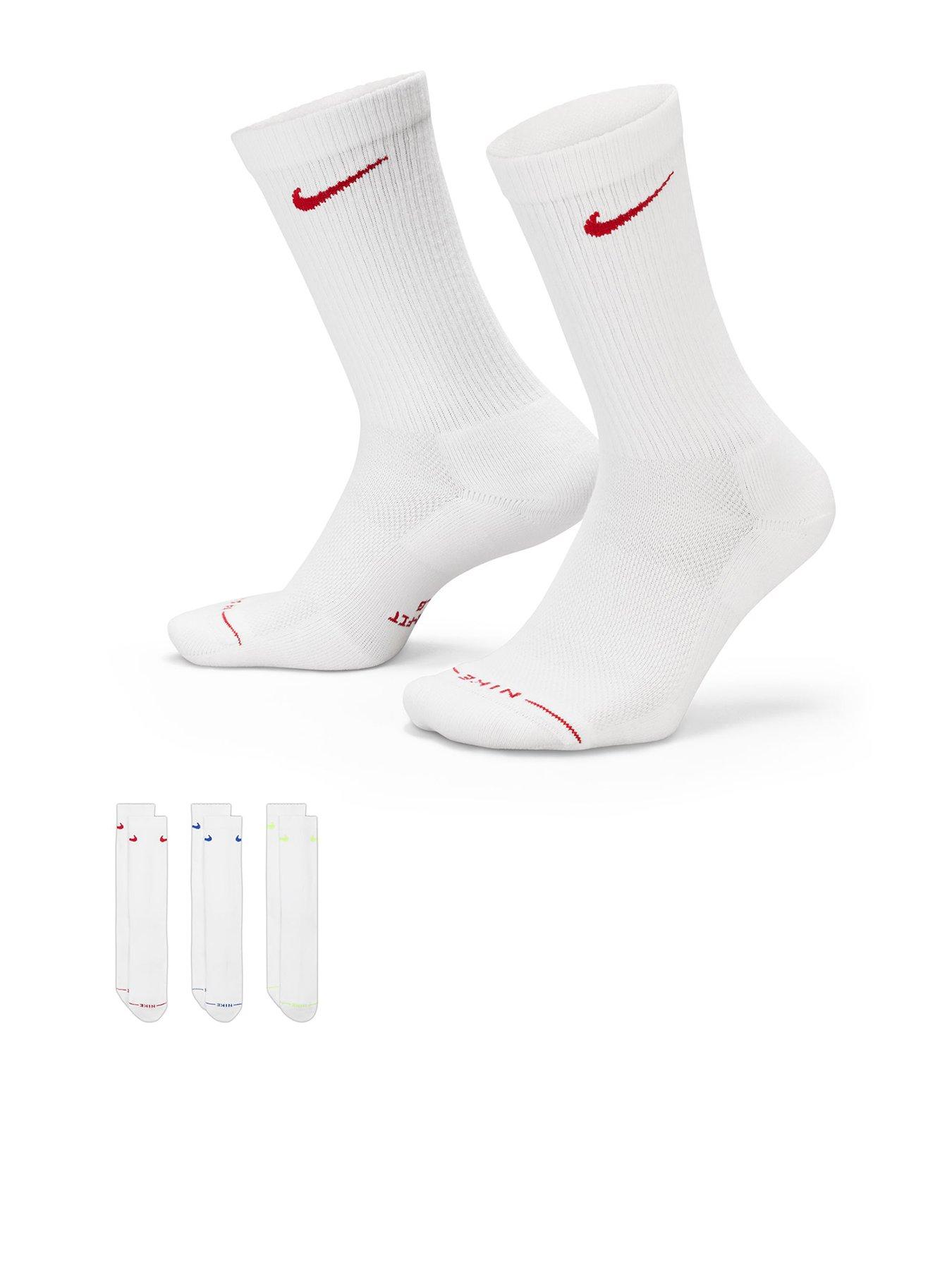 Image 1 of 4 of Nike Unisex Everyday Elevated Crew Socks 3 Pack - White