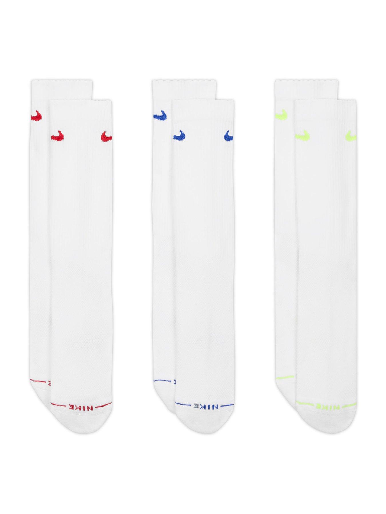 Image 2 of 4 of Nike Unisex Everyday Elevated Crew Socks 3 Pack - White