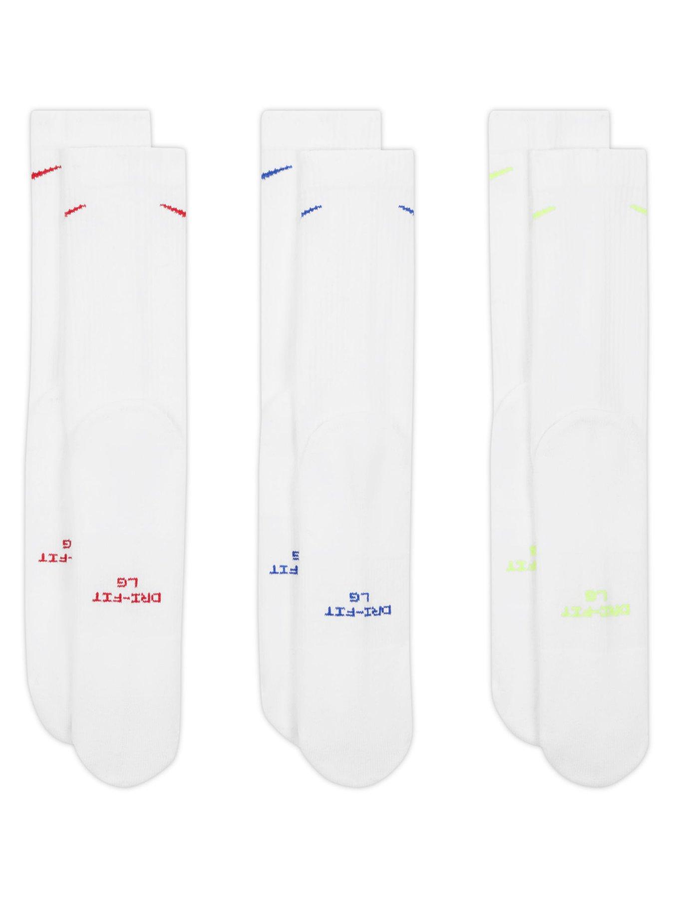 Image 3 of 4 of Nike Unisex Everyday Elevated Crew Socks 3 Pack - White