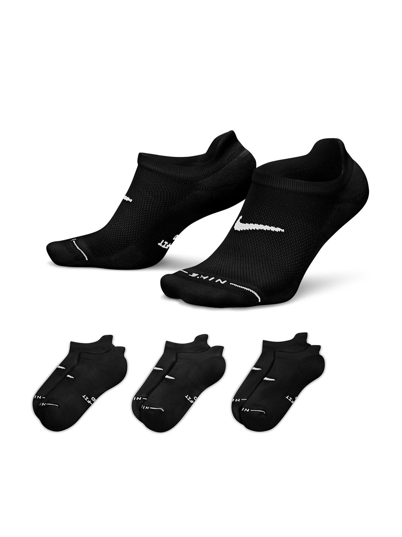 Image 1 of 4 of Nike Unisex Everyday Elevated No-Show Socks 3 Pack - Black