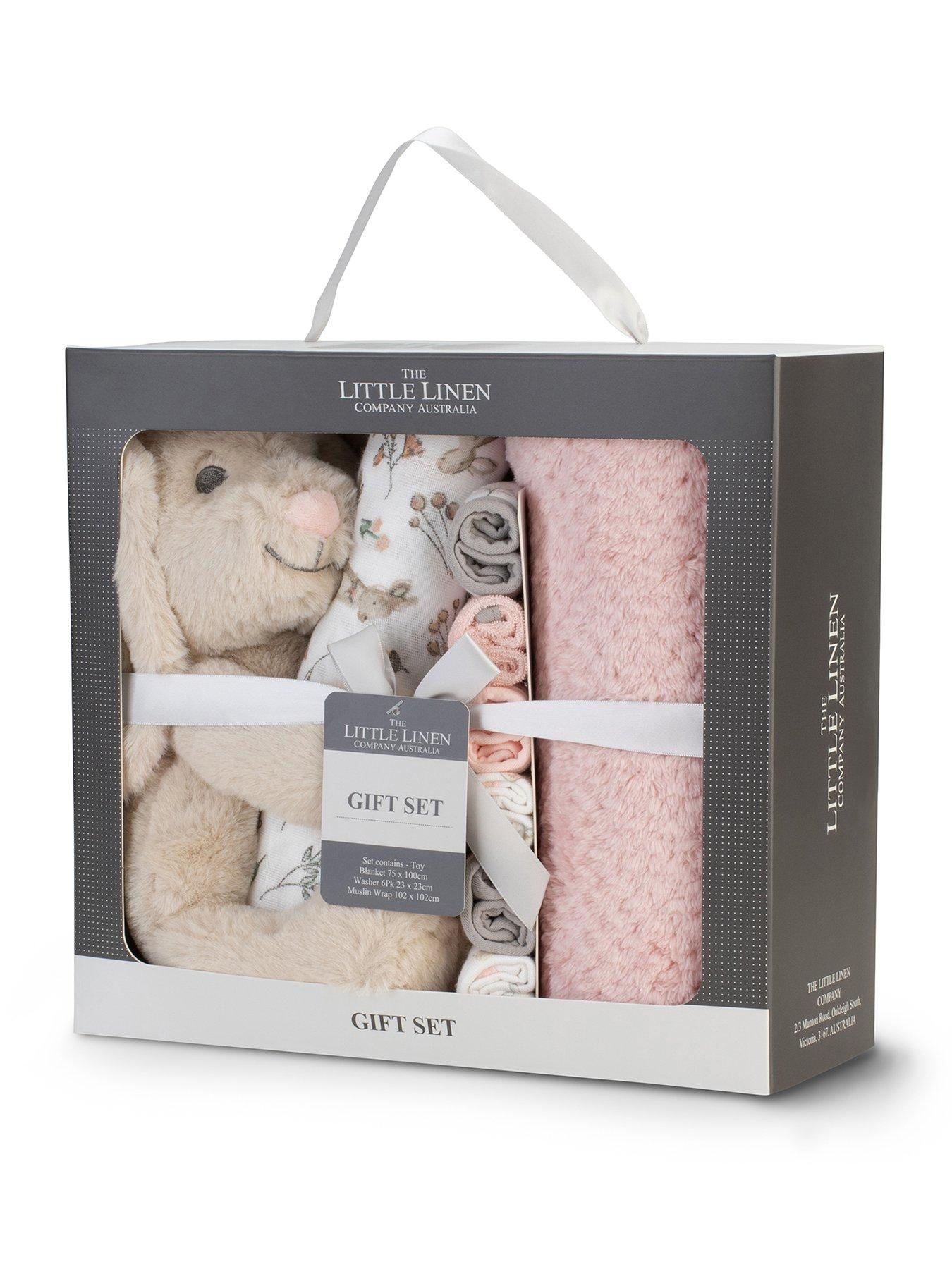 Image 1 of 6 of The Little Linen Company Little Linen Gift Set - Harvest Bunny