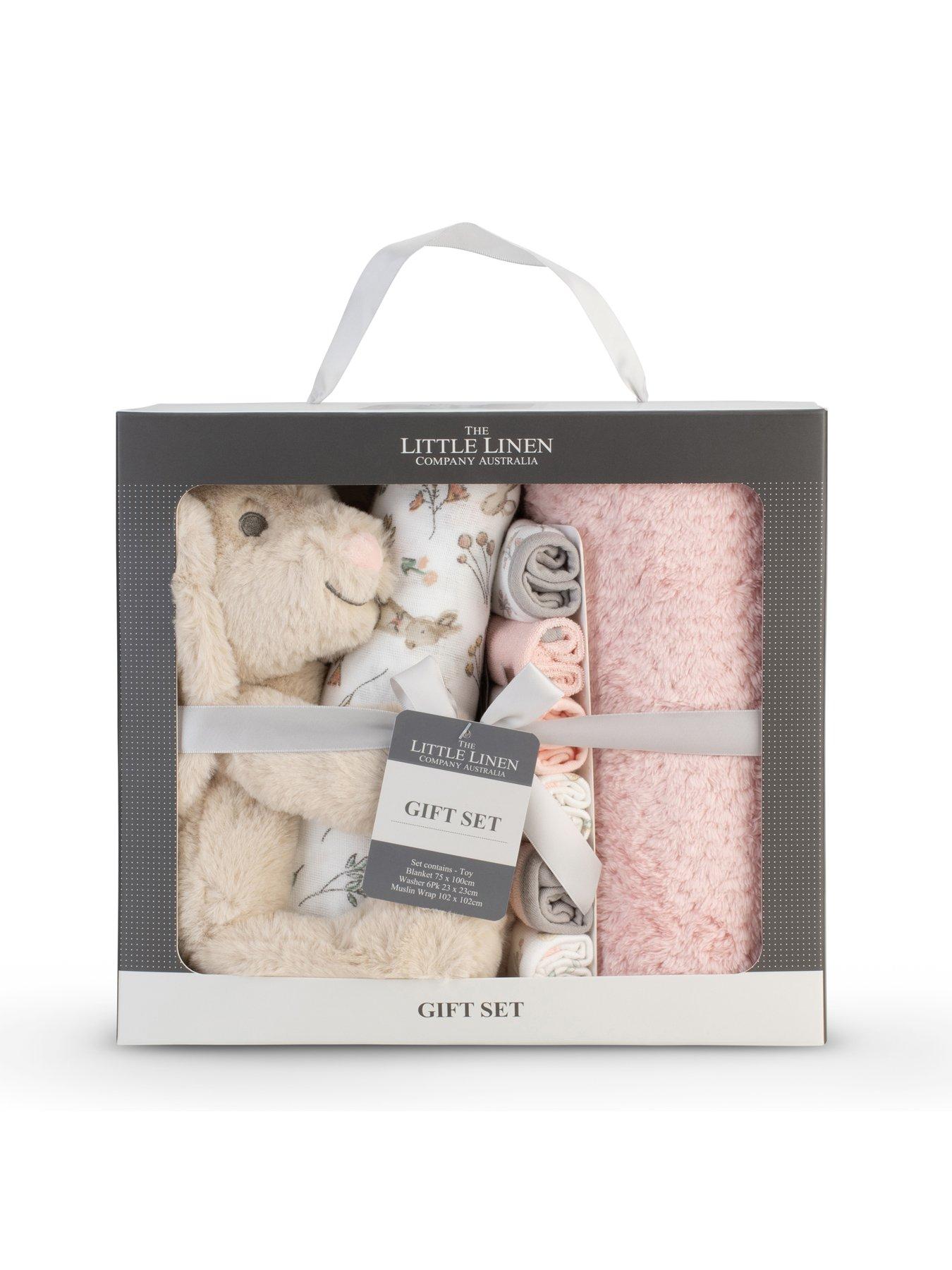 Image 3 of 6 of The Little Linen Company Little Linen Gift Set - Harvest Bunny