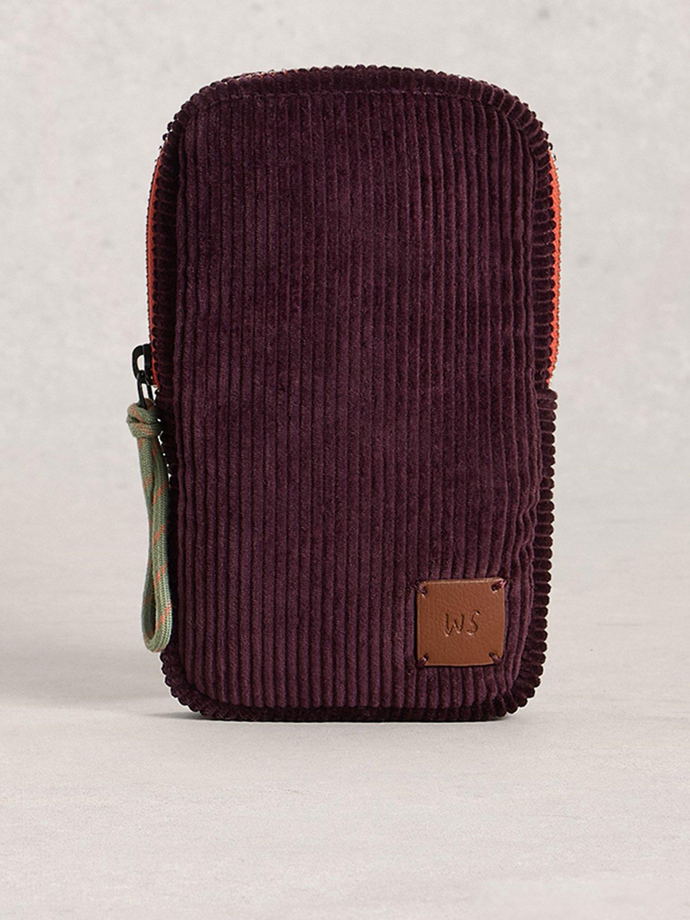 White Stuff Meadow Corduroy Phone Bag - Purple