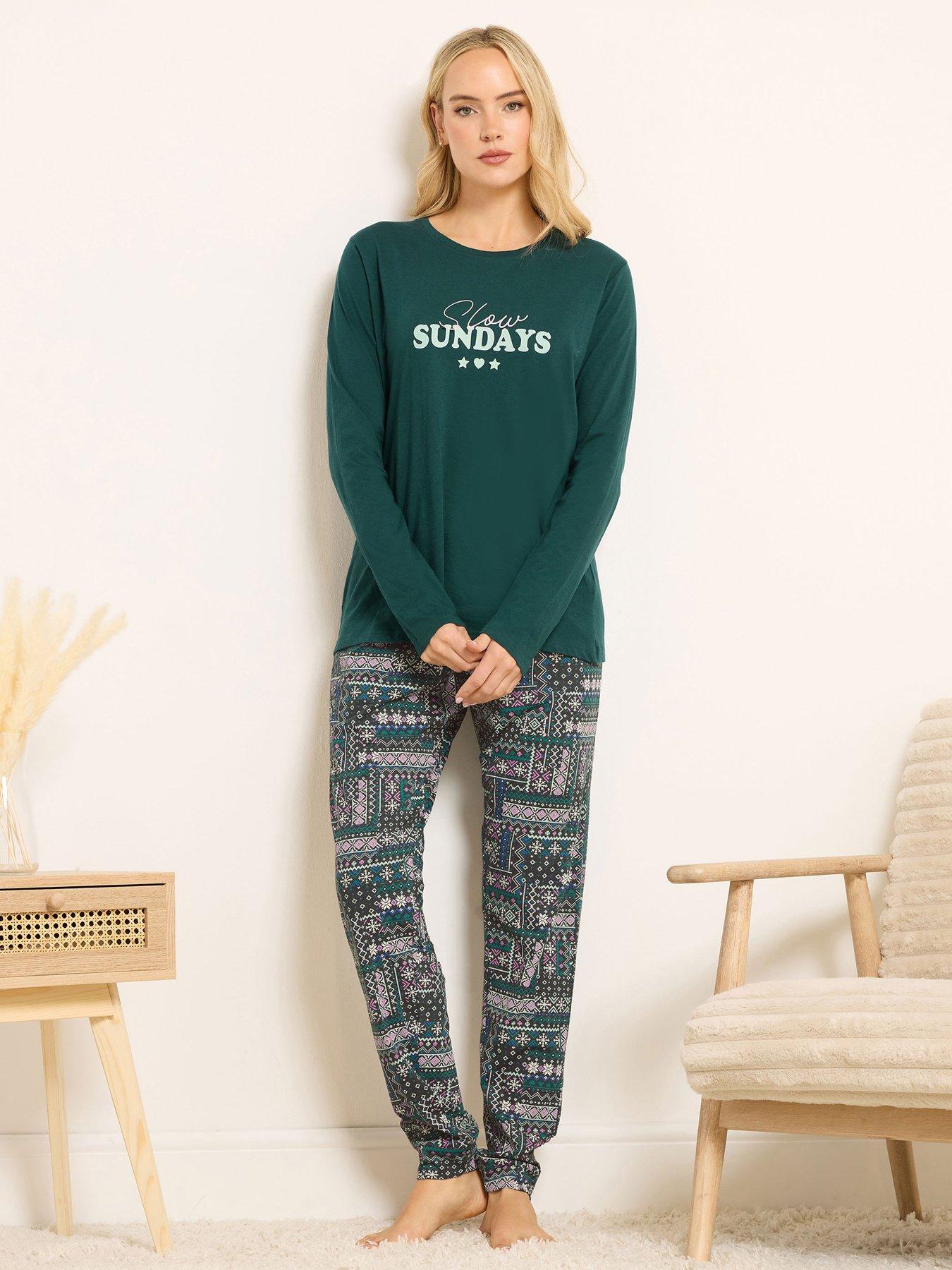 Long Tall Sally Sunday Fairisle Pyjama Set - Green