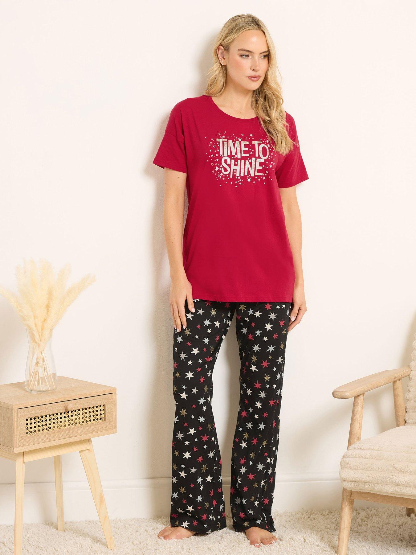 Long Tall Sally Time To Shine Pyjama Set - Red