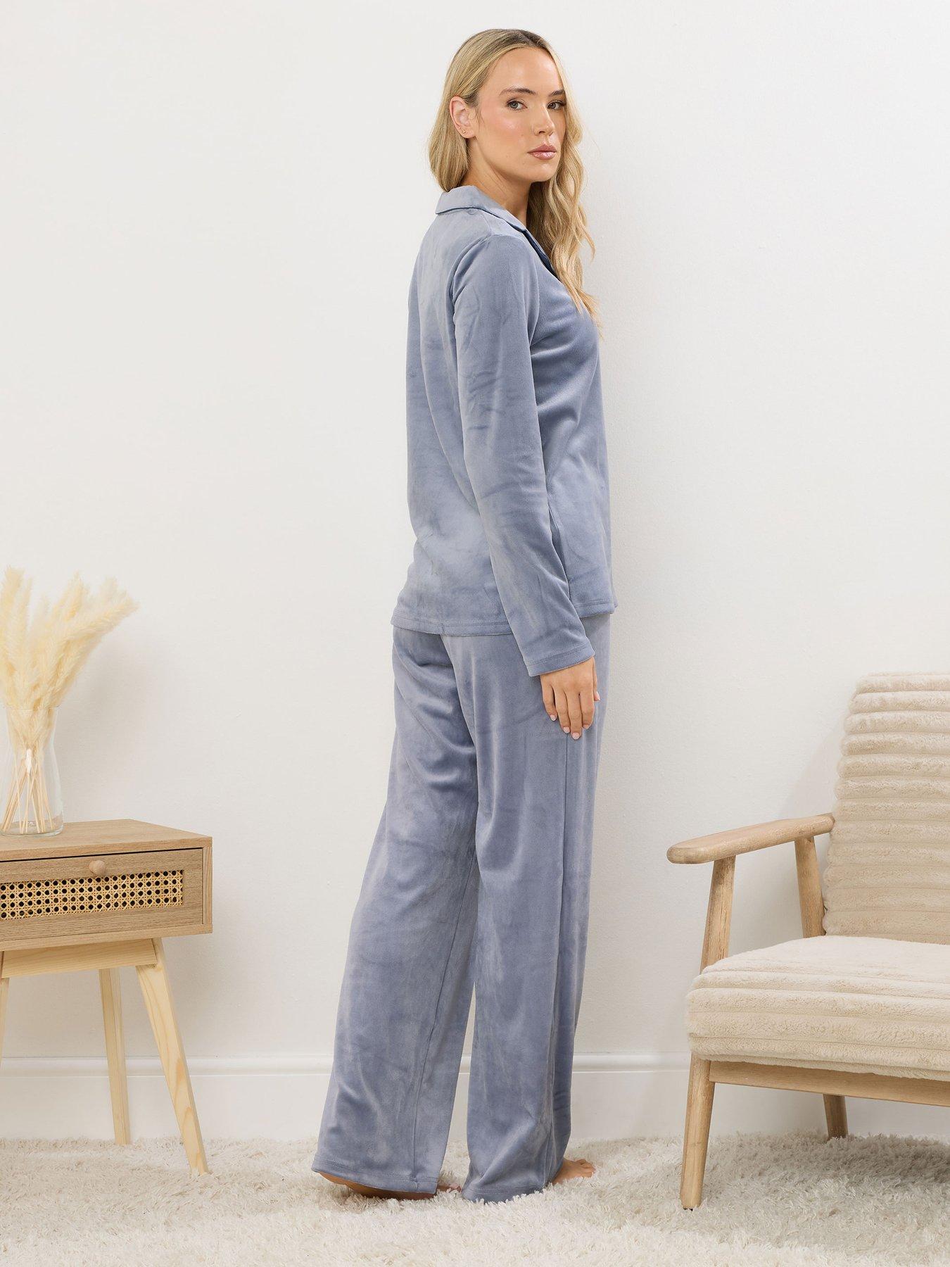 Image 2 of 4 of Long Tall Sally Super Luxe Pyjama Set - Blue