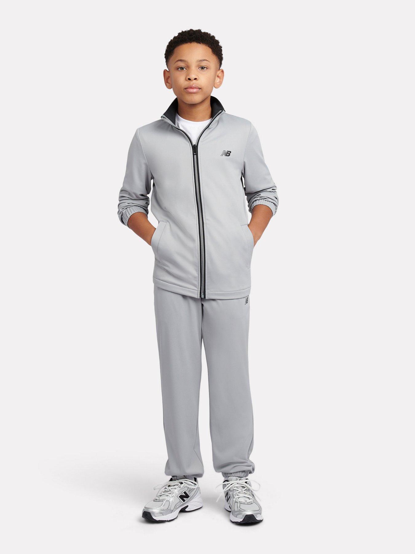 New Balance: Junior Boys Woven Tracksuit - Grey