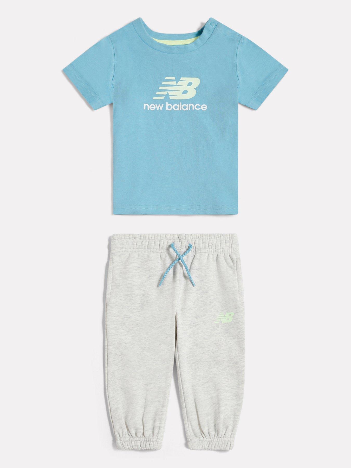 New Balance Infant Colorblock Jersey T-shirt And Jogger Set - Blue
