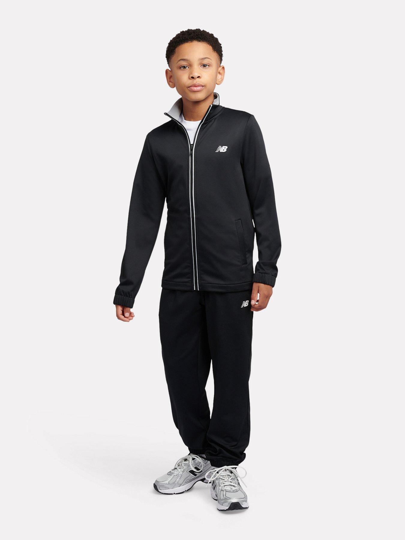 New Balance: Junior Boys Woven Tracksuit - Black