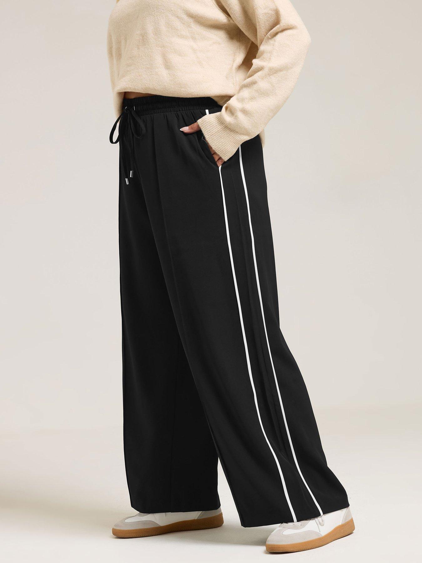 yours-curve-side-stripe-pull-on-trouser-black