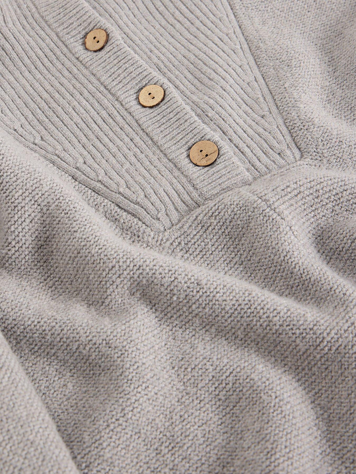 Image 3 of 3 of White Stuff Funnel Neck Poncho - Grey