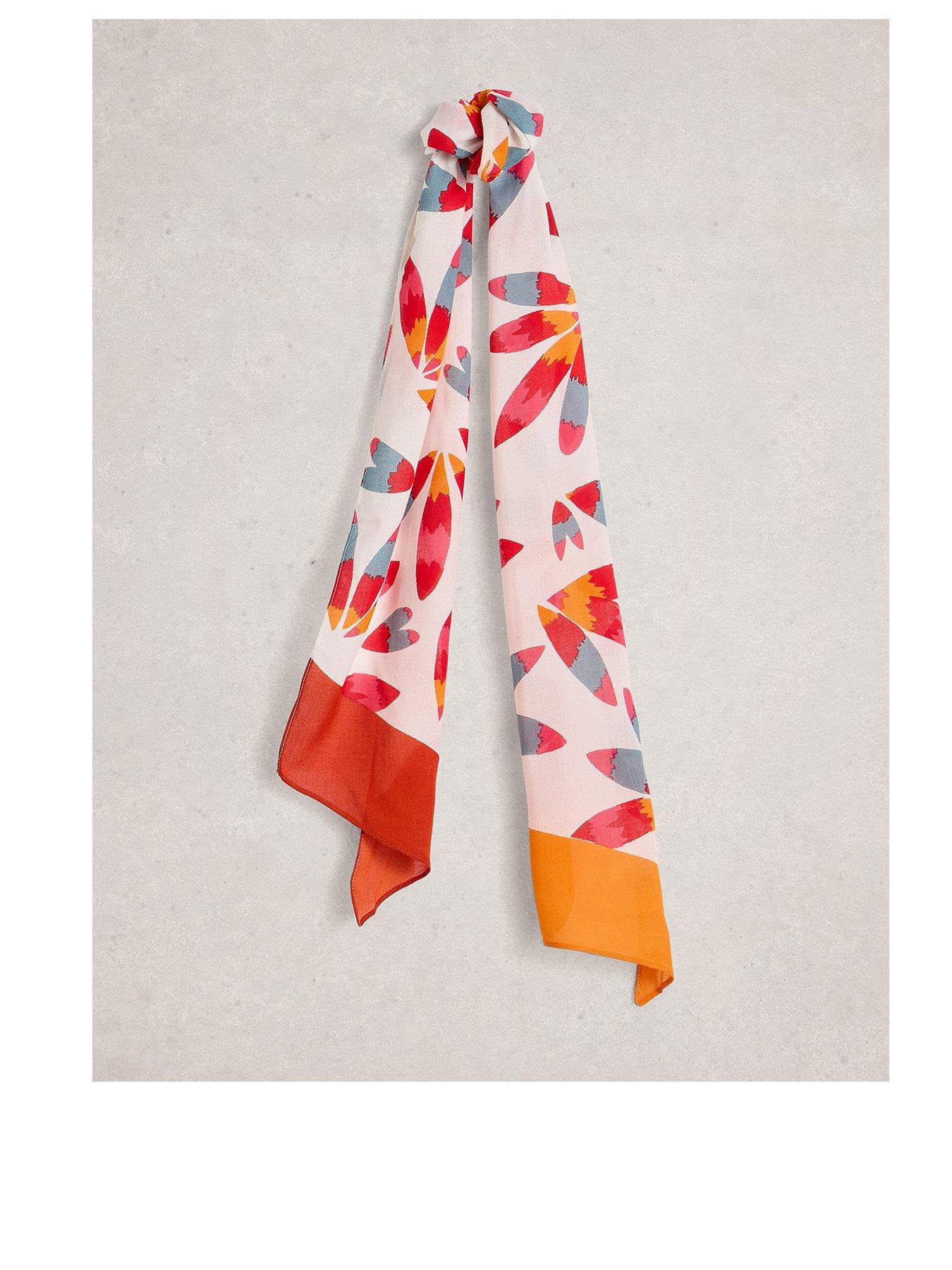 White Stuff Sally Skinny Printed Scarf - Red