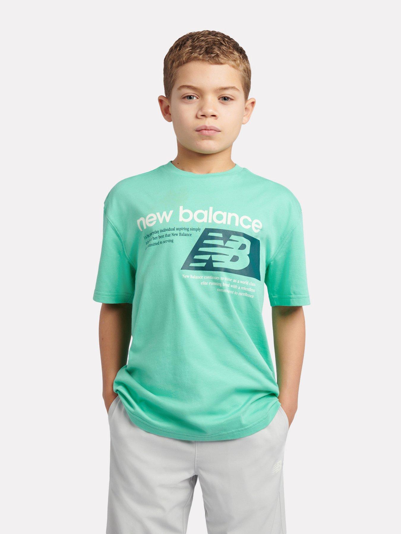New Balance Junior Boys Athletic Graphic T-Shirt - Green
