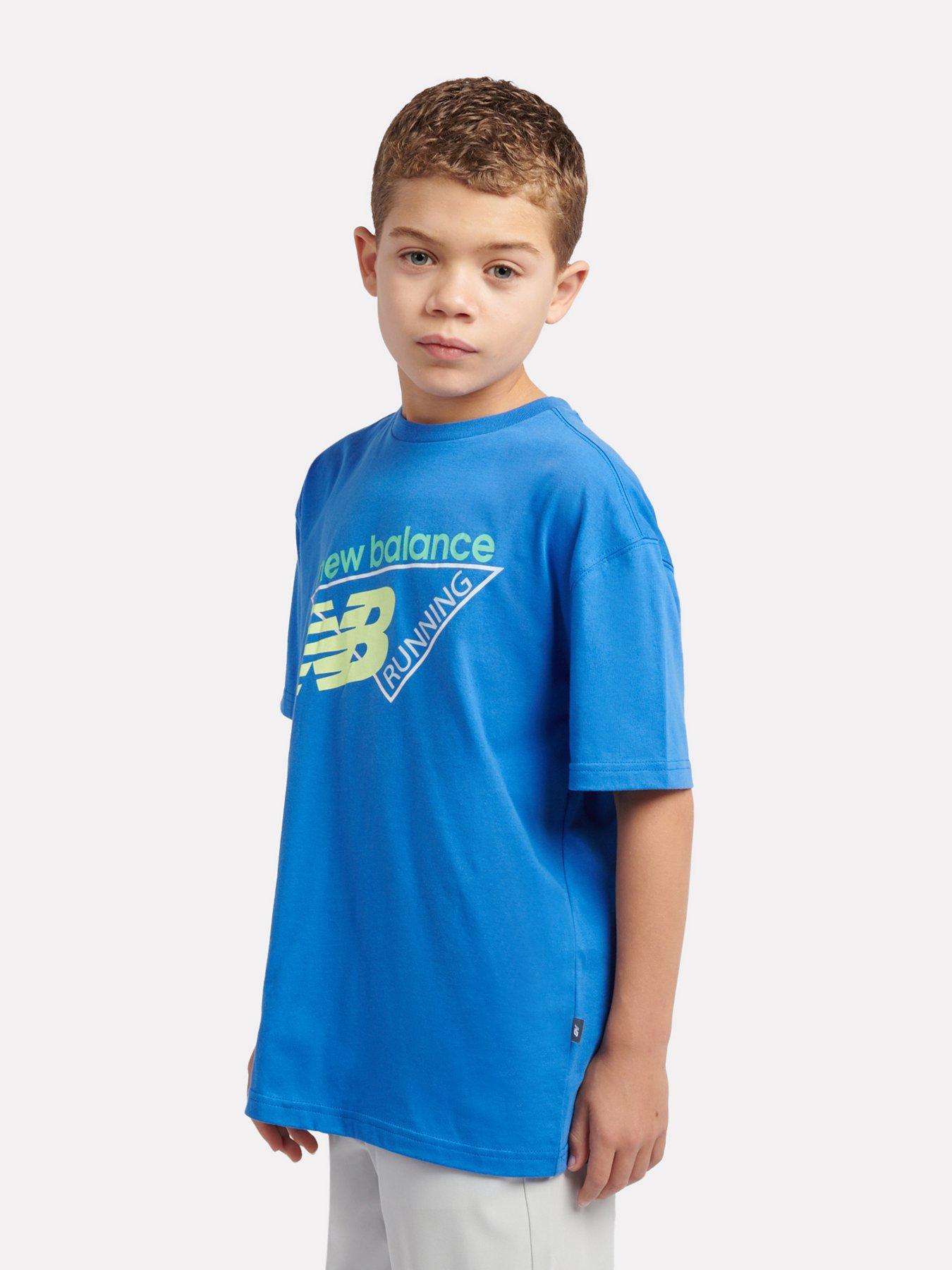 Image 4 of 7 of New Balance Junior Boys Running Graphic Tee - Blue