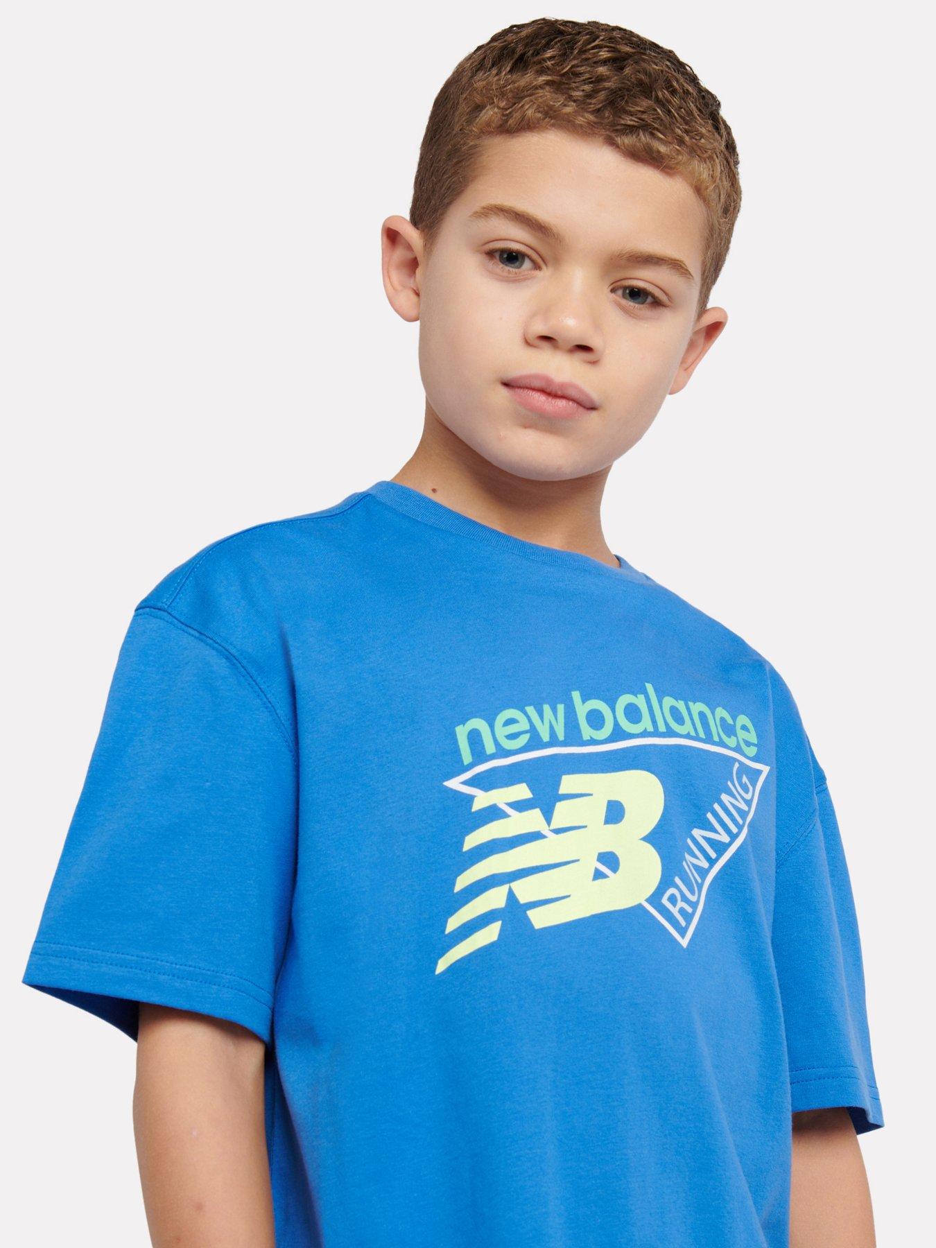 Image 5 of 7 of New Balance Junior Boys Running Graphic Tee - Blue