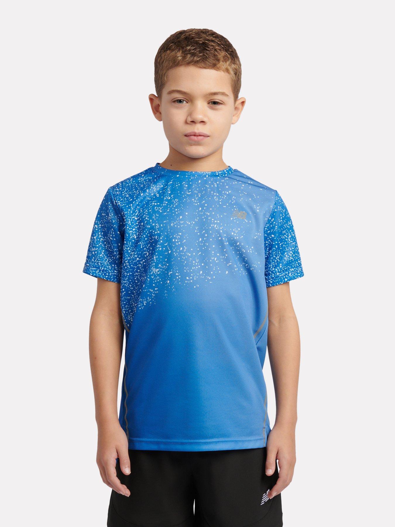 Image 1 of 6 of New Balance Junior Boys Athletic Tee - Blue
