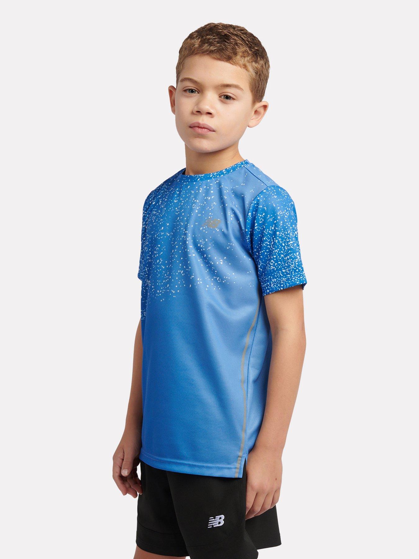 Image 2 of 6 of New Balance Junior Boys Athletic Tee - Blue