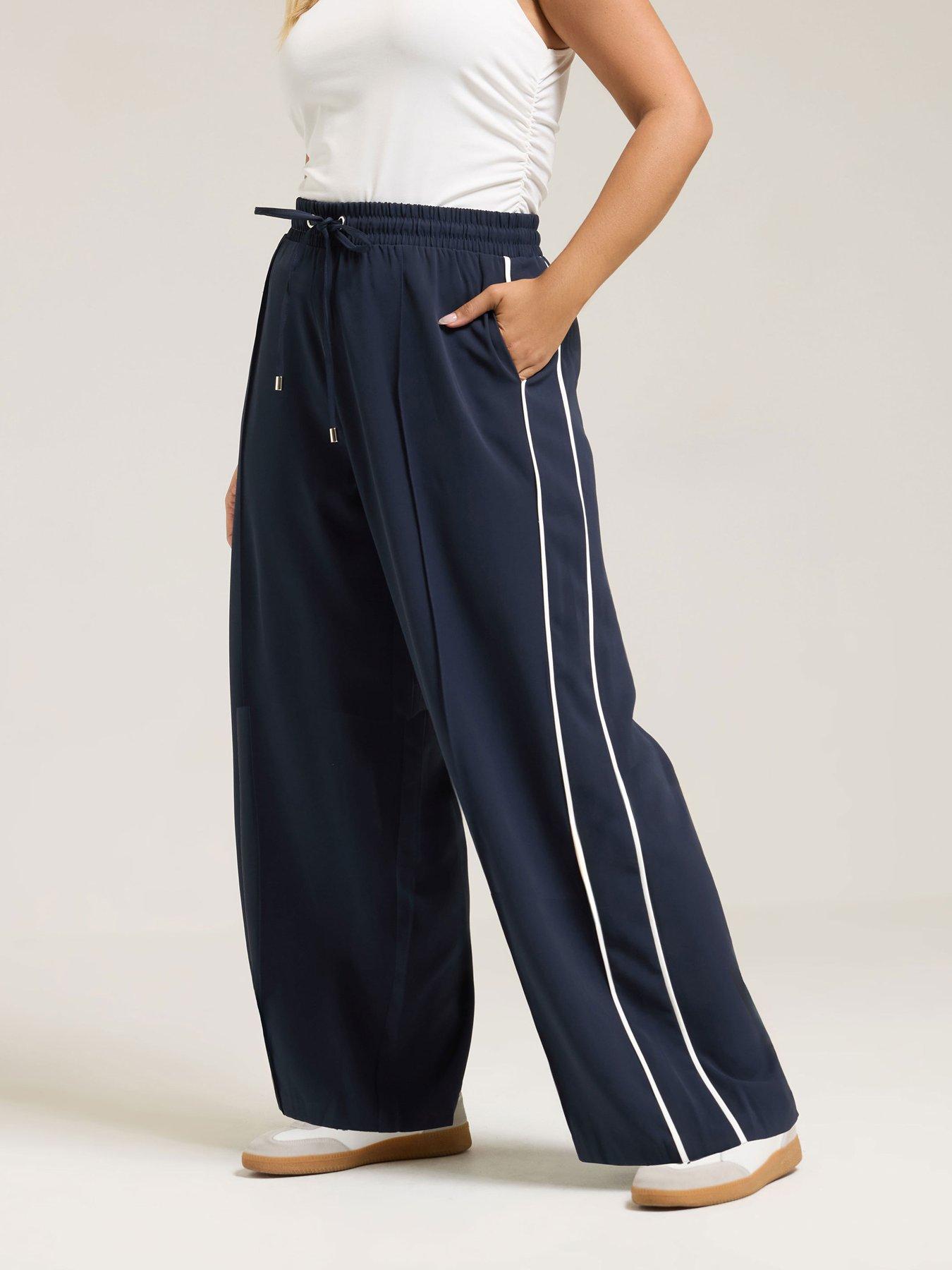 yours-curve-side-stripe-pull-on-trouser-blue