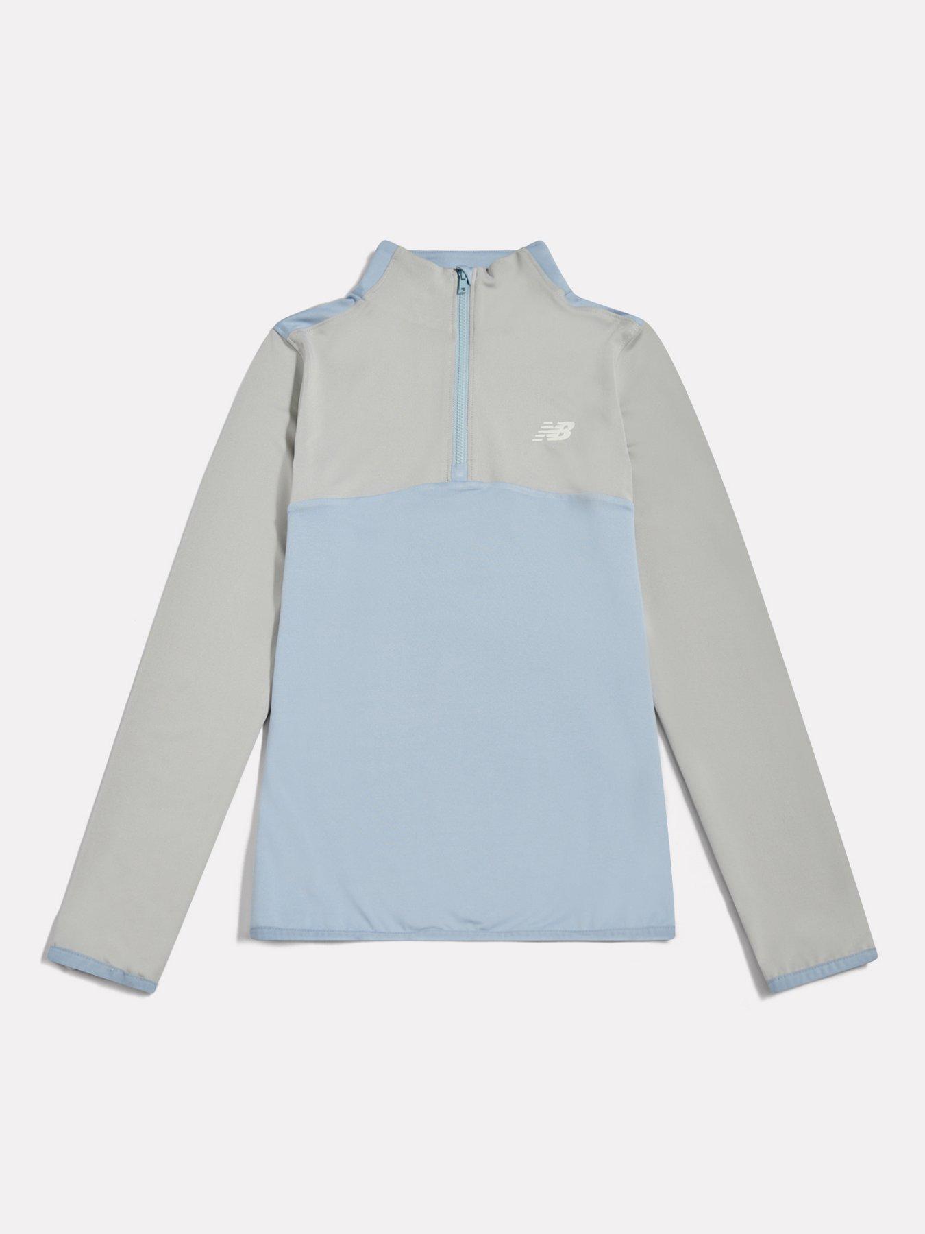 Image 5 of 7 of New Balance Junior Boys Athletic Quarter Zip - Grey